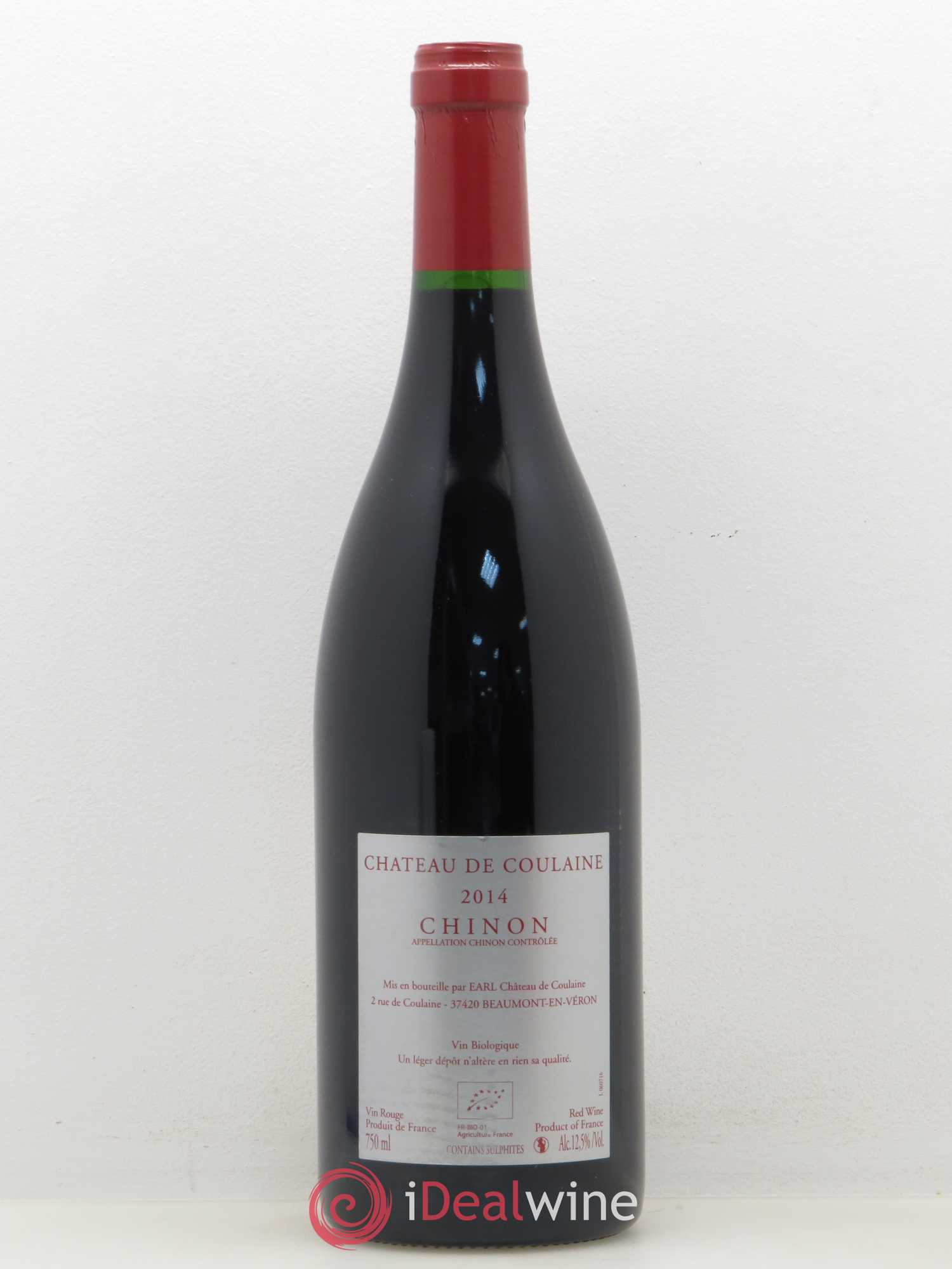 Chinon Château de Coulaine Franc de Pieds 2014 - Posten von 1 Flasche - 1