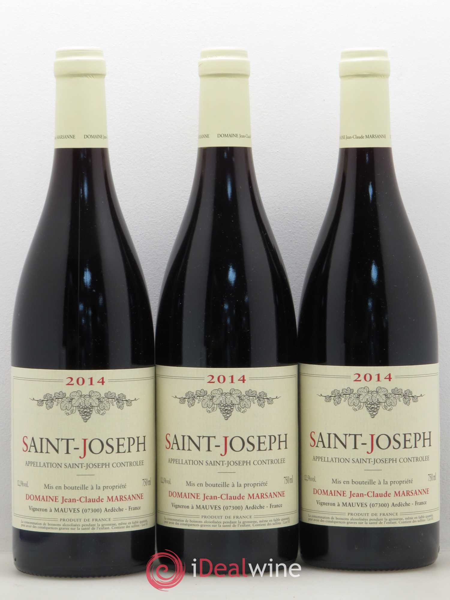 Saint-Joseph Jean-Claude Marsanne (Domaine) (sans prix de réserve) 2014 - Lot de 3 bouteilles - 0