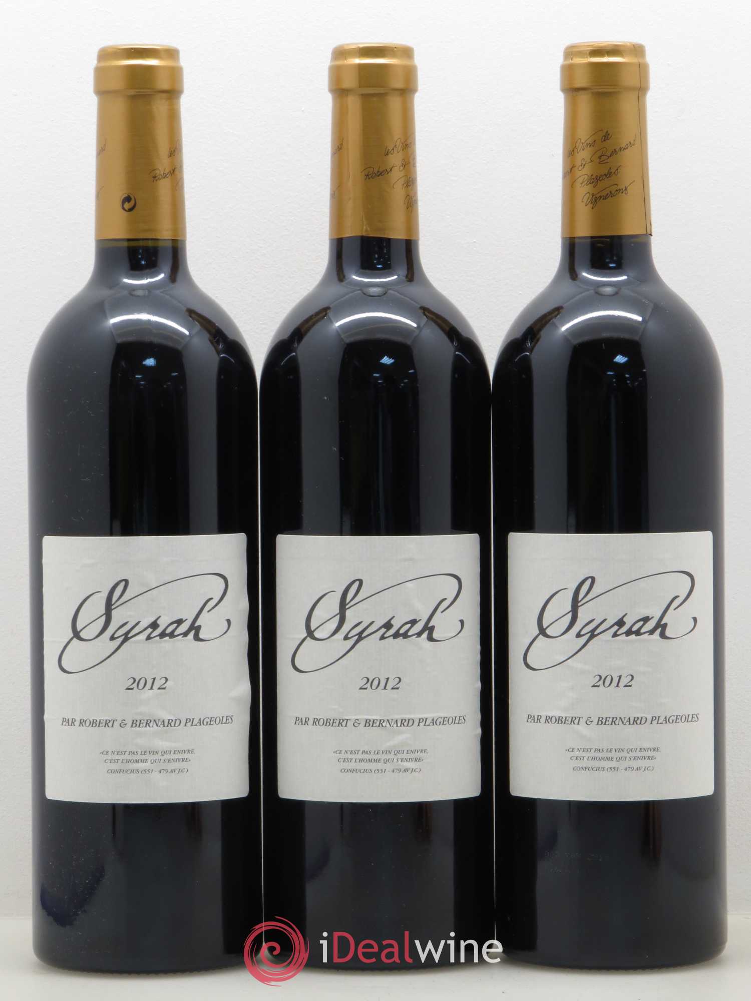 Sud-Ouest Gaillac Domaine Plageoles Syrah (sans prix de réserve) 2012 - Posten von 3 Flaschen - 0