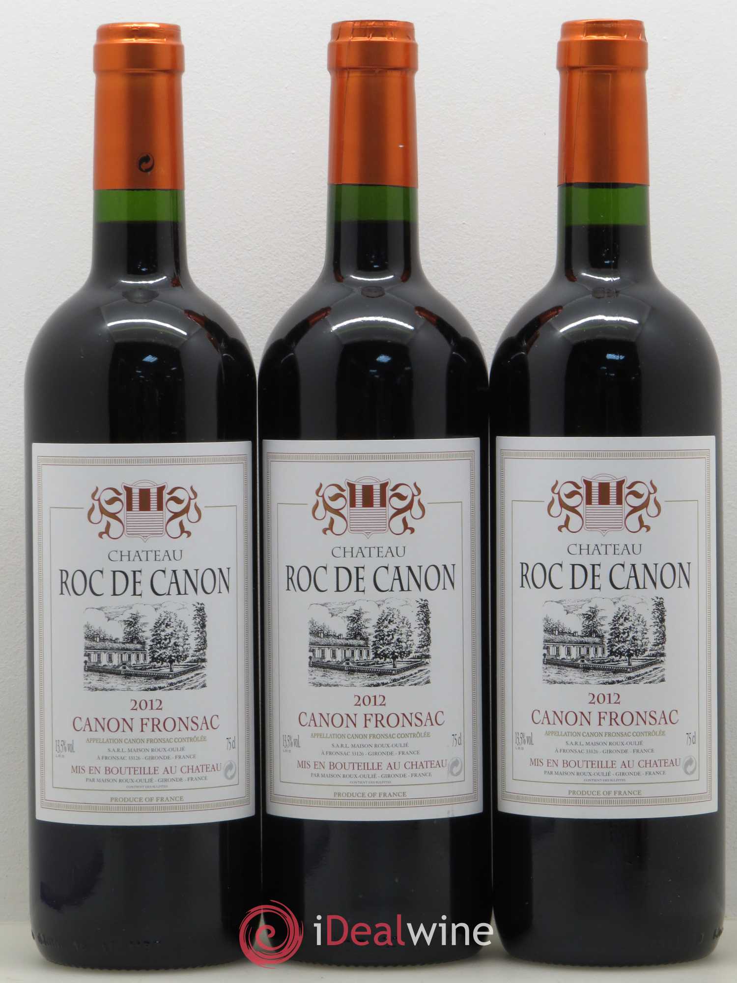 Bordeaux Canon Fronsac Château Roc De Canon (sans prix de réserve) 2012 - Posten von 3 Flaschen - 0