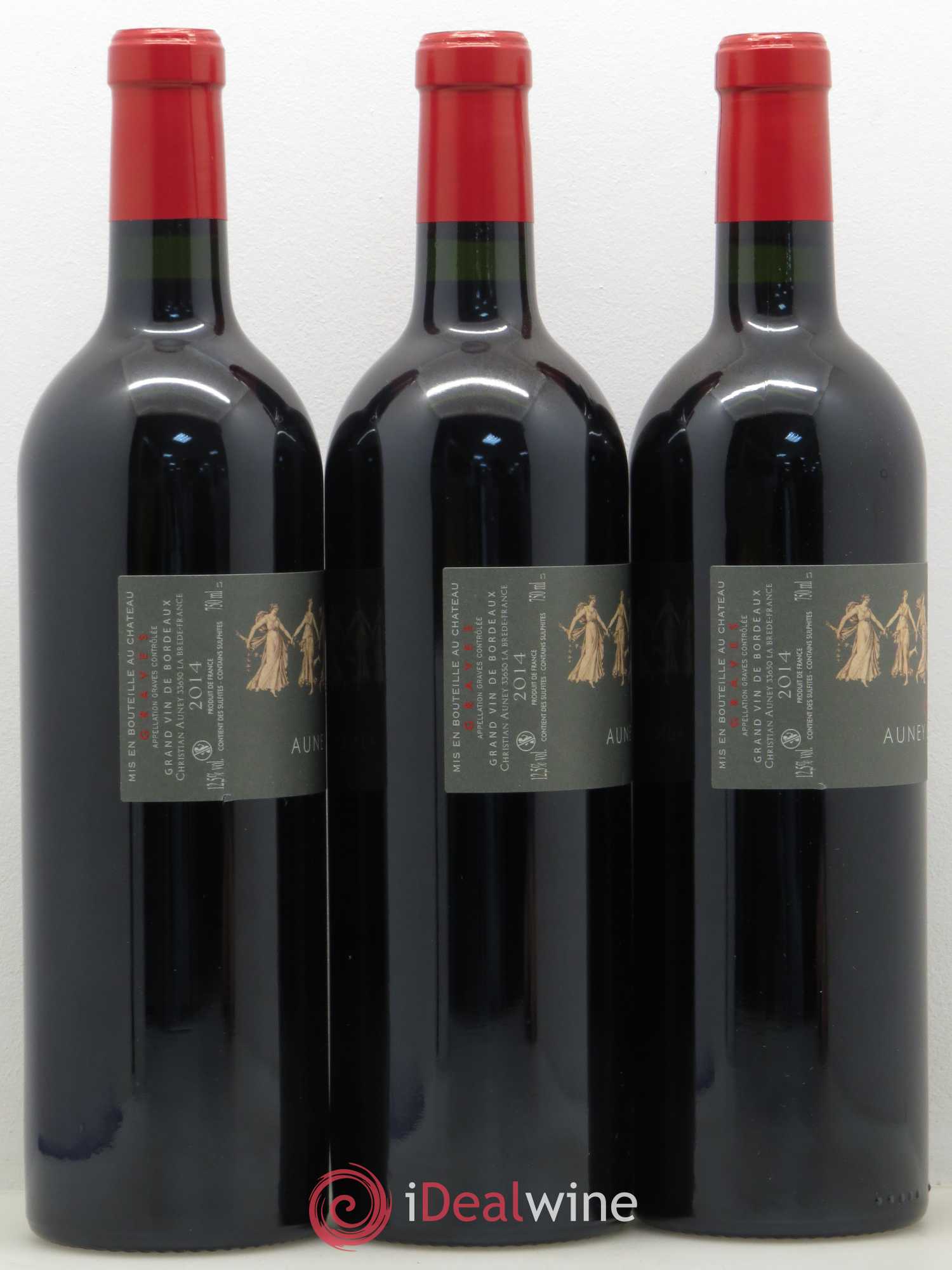 Graves Château Auney L'Hermitage (sans prix de réserve) 2014 - Posten von 3 Flaschen - 1
