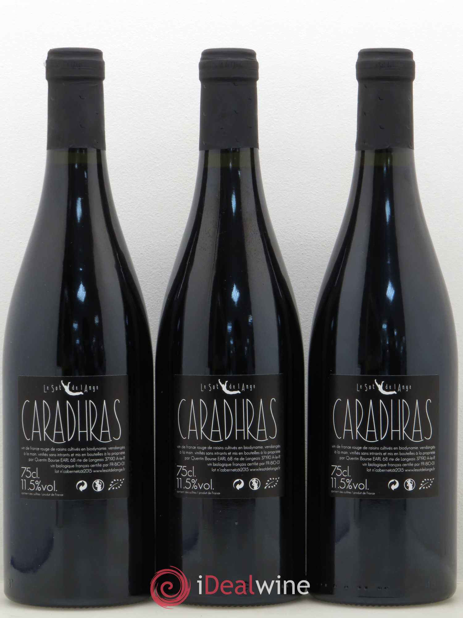 Vin de France Caradhras Le Sot de l'Ange 2015 - Posten von 3 Flaschen - 1