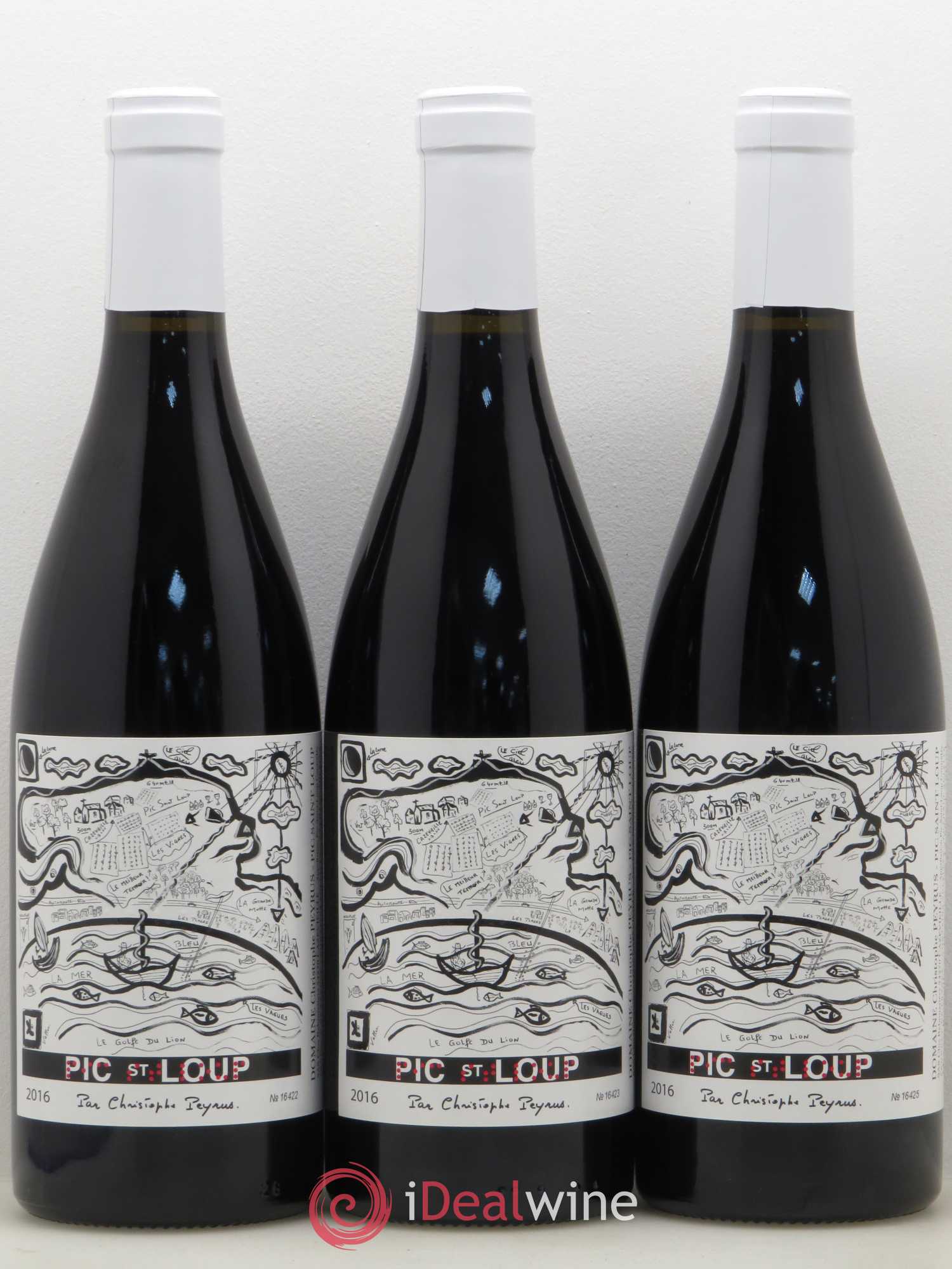 Pic Saint-Loup Clos des Reboussiers (senza prezzo di riserva) 2016 - Lotto di 3 bottiglie - 0