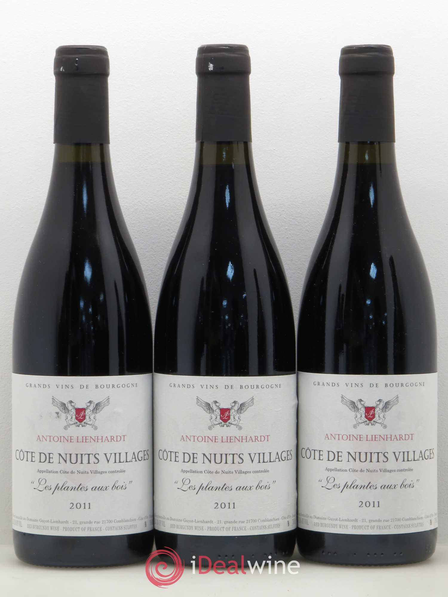Côte de Nuits-Villages Les Plantes aux Bois Antoine Lienhardt 2011 - Posten von 6 Flaschen - 2