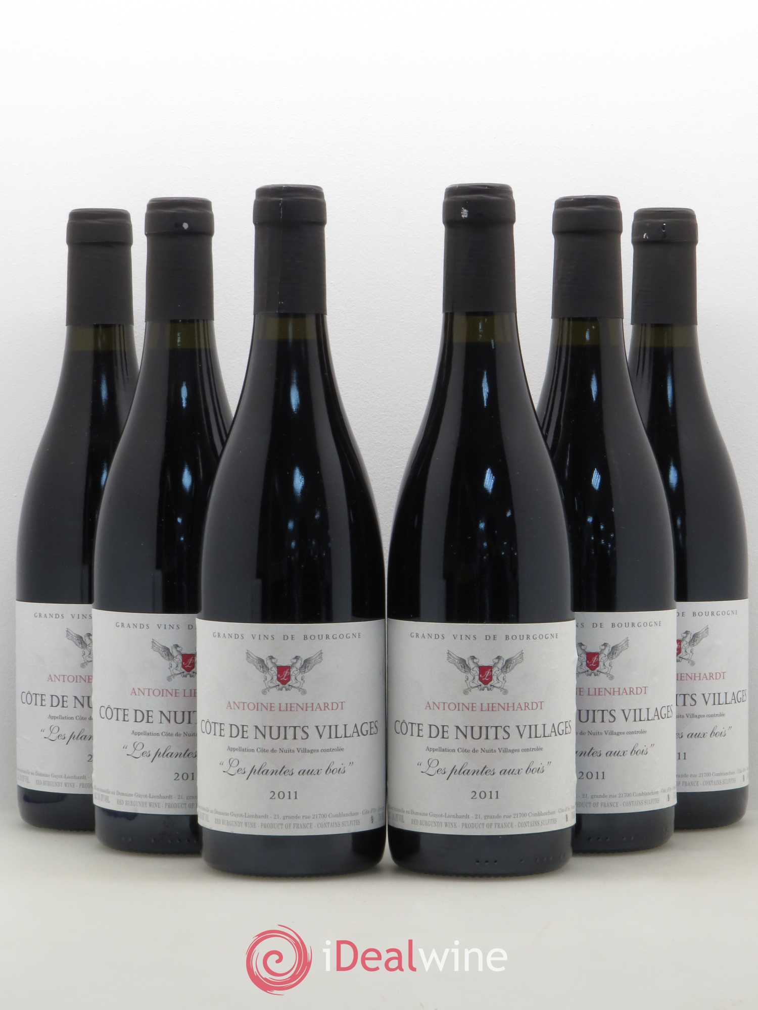 Côte de Nuits-Villages Les Plantes aux Bois Antoine Lienhardt 2011 - Posten von 6 Flaschen - 0