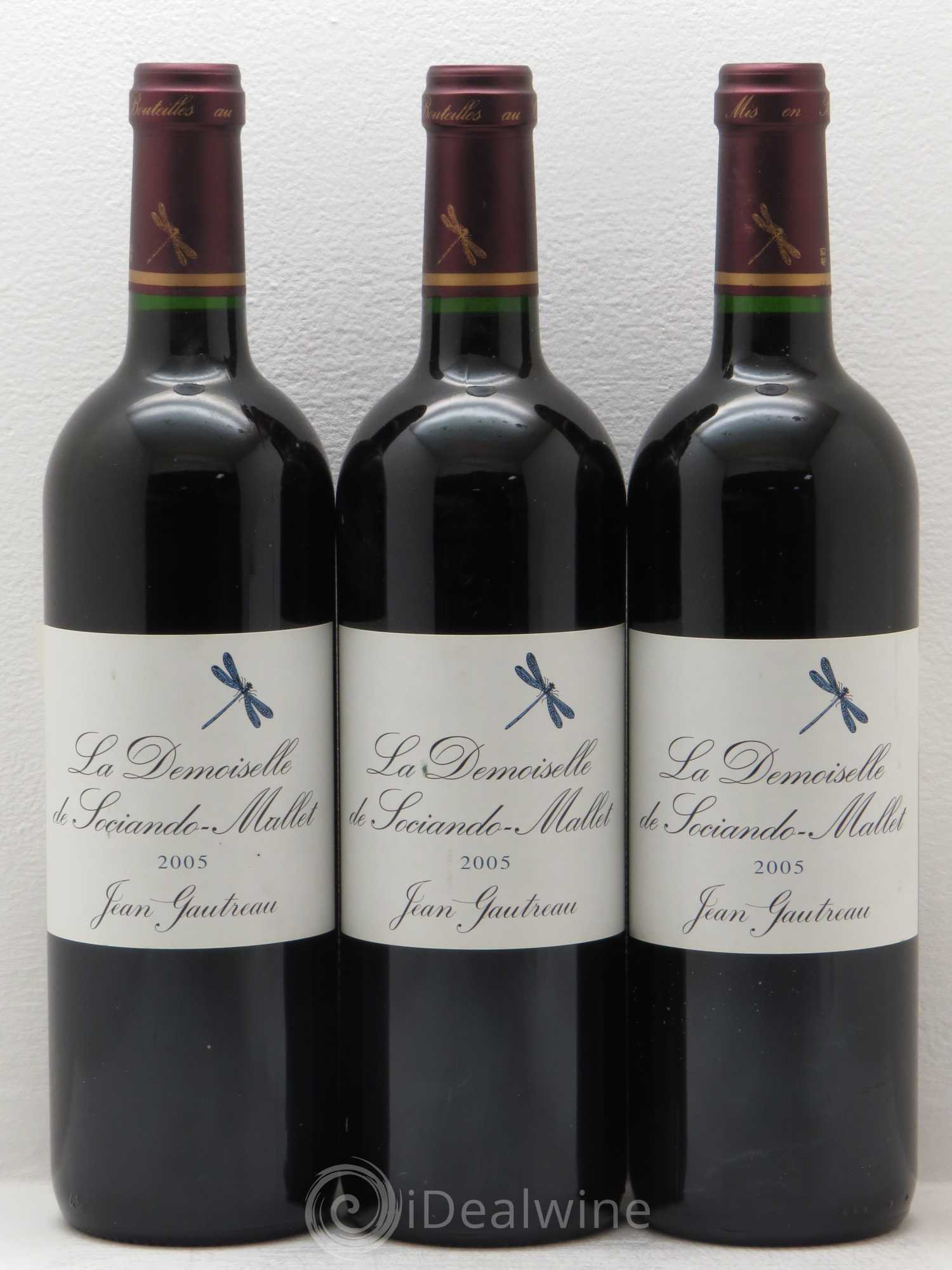 Demoiselle de Sociando Mallet Second Vin 2005 - Lot de 3 bouteilles - 0