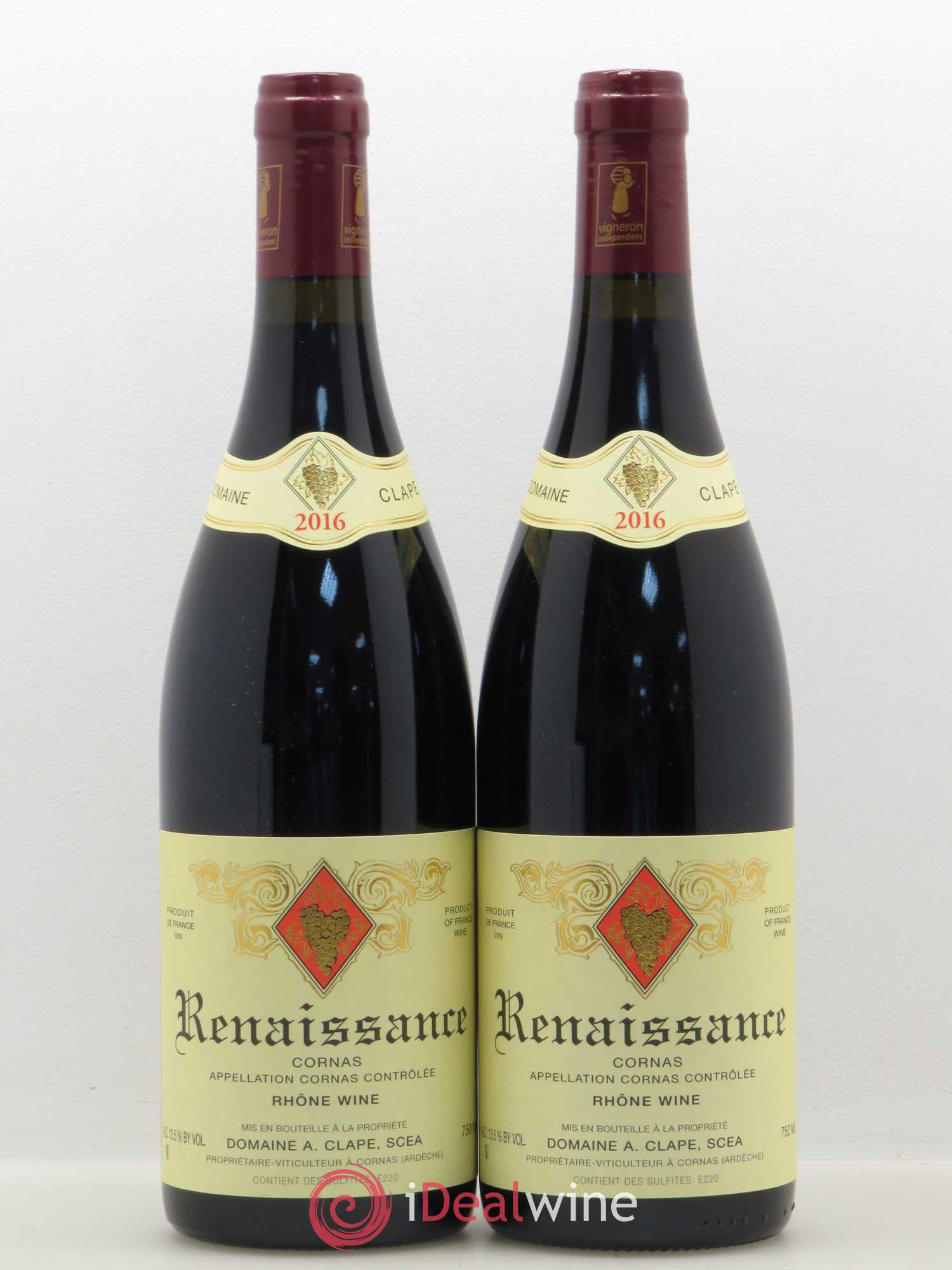 Cornas Renaissance Auguste Clape 2016 - Posten von 2 Flaschen - 0