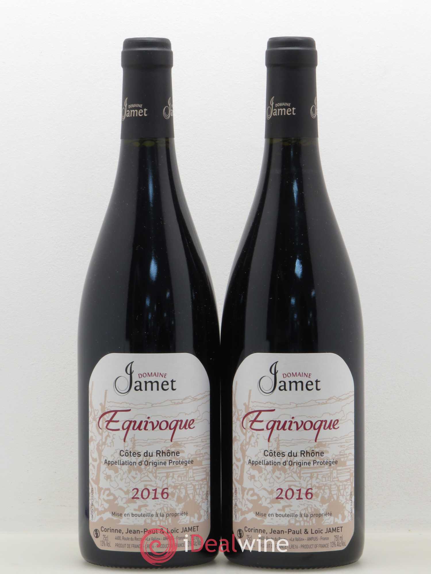 Côtes-du-Rhône Jamet (Domaine) Equivoque 2016 - Lot de 2 bouteilles - 0