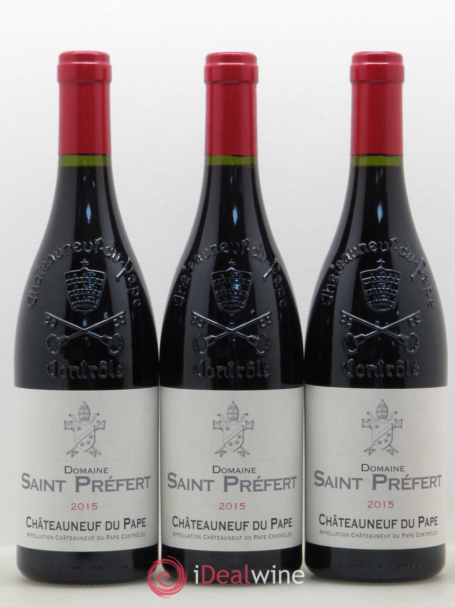 Châteauneuf-du-Pape Domaine Saint-Préfert 2015 - Lot de 3 bouteilles - 0