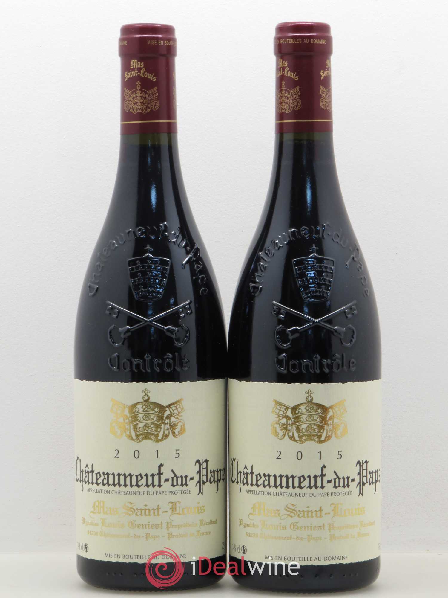 Châteauneuf-du-Pape Mas Saint Louis 2015 - Lot de 2 bouteilles - 0