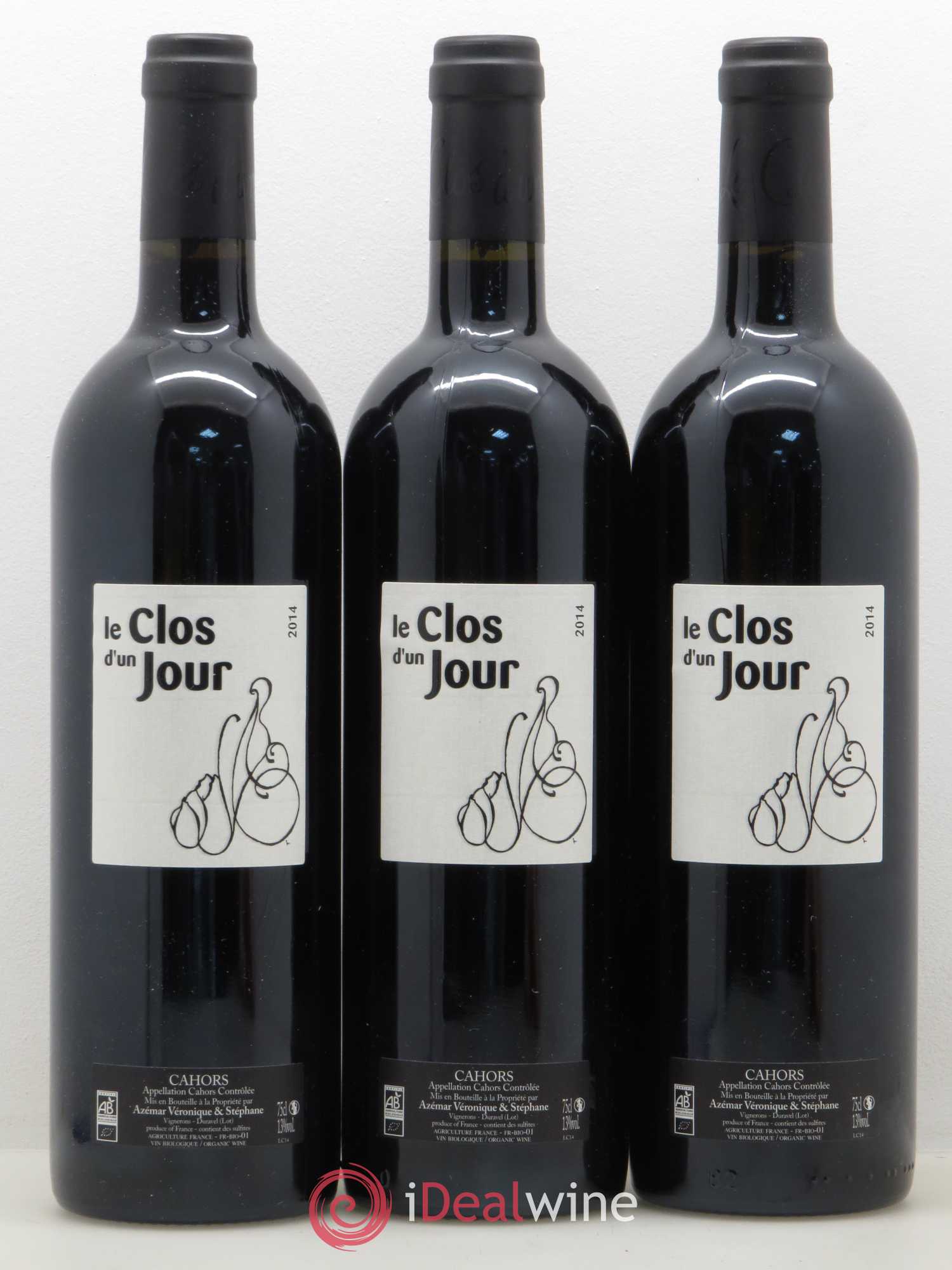 Cahors Le Clos d'un jour (sans prix de réserve) 2014 - Posten von 3 Flaschen - 0