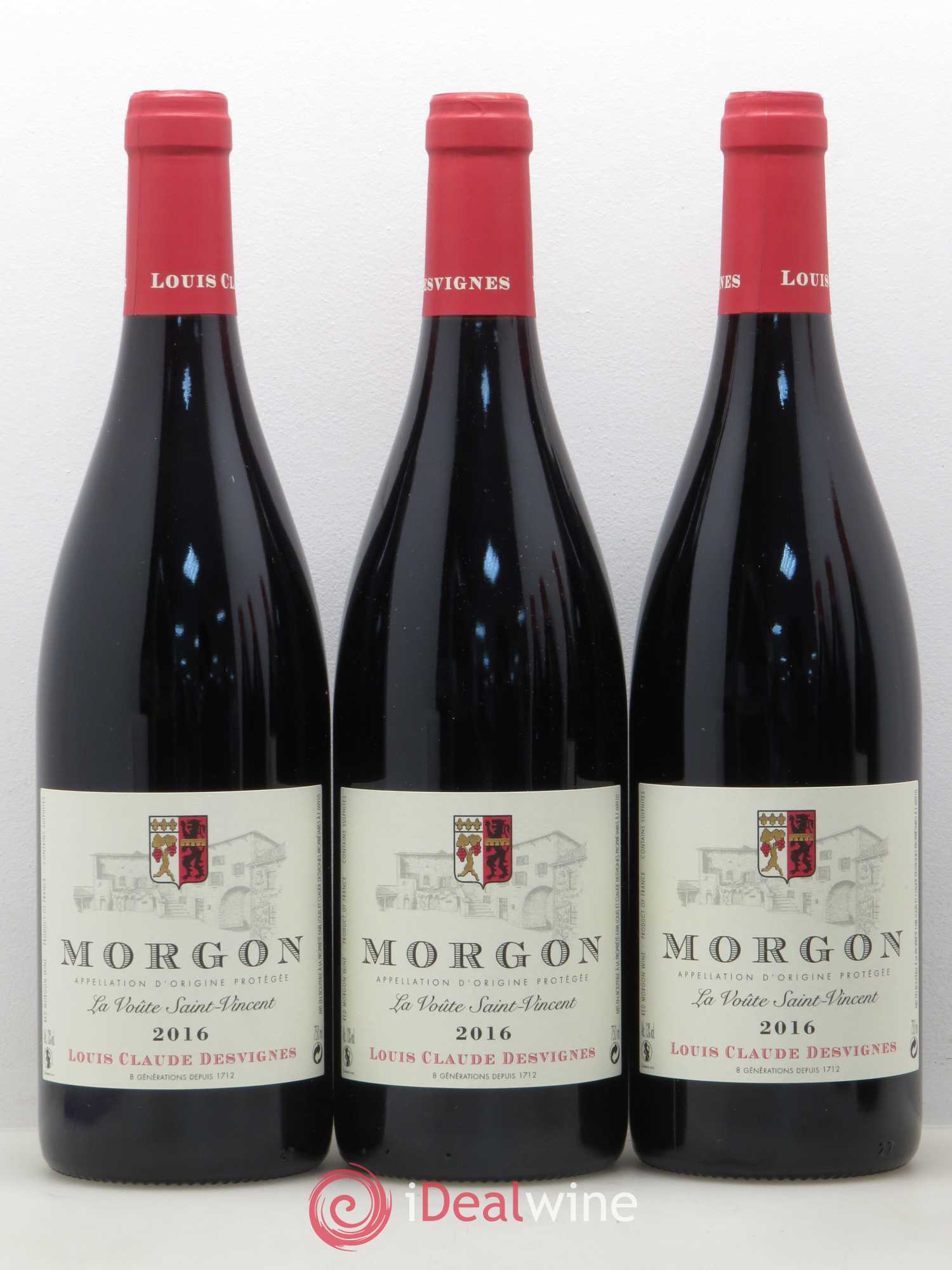 Morgon La Voûte Saint Vincent Louis-Claude Desvignes (sans prix de réserve) 2016 - Lot de 6 bouteilles - 1