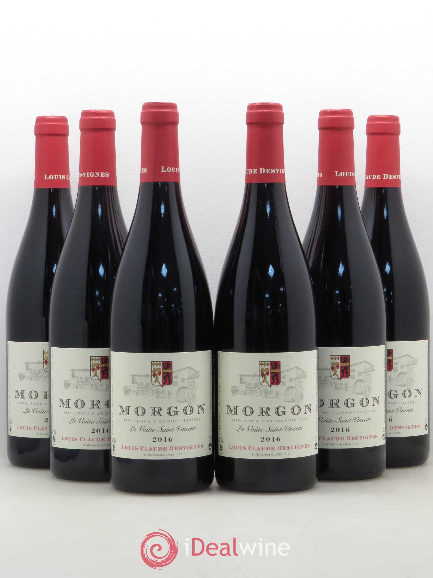 Morgon La Voûte Saint Vincent Louis-Claude Desvignes (sans prix de réserve) 2016 - Lot de 6 bouteilles - 0