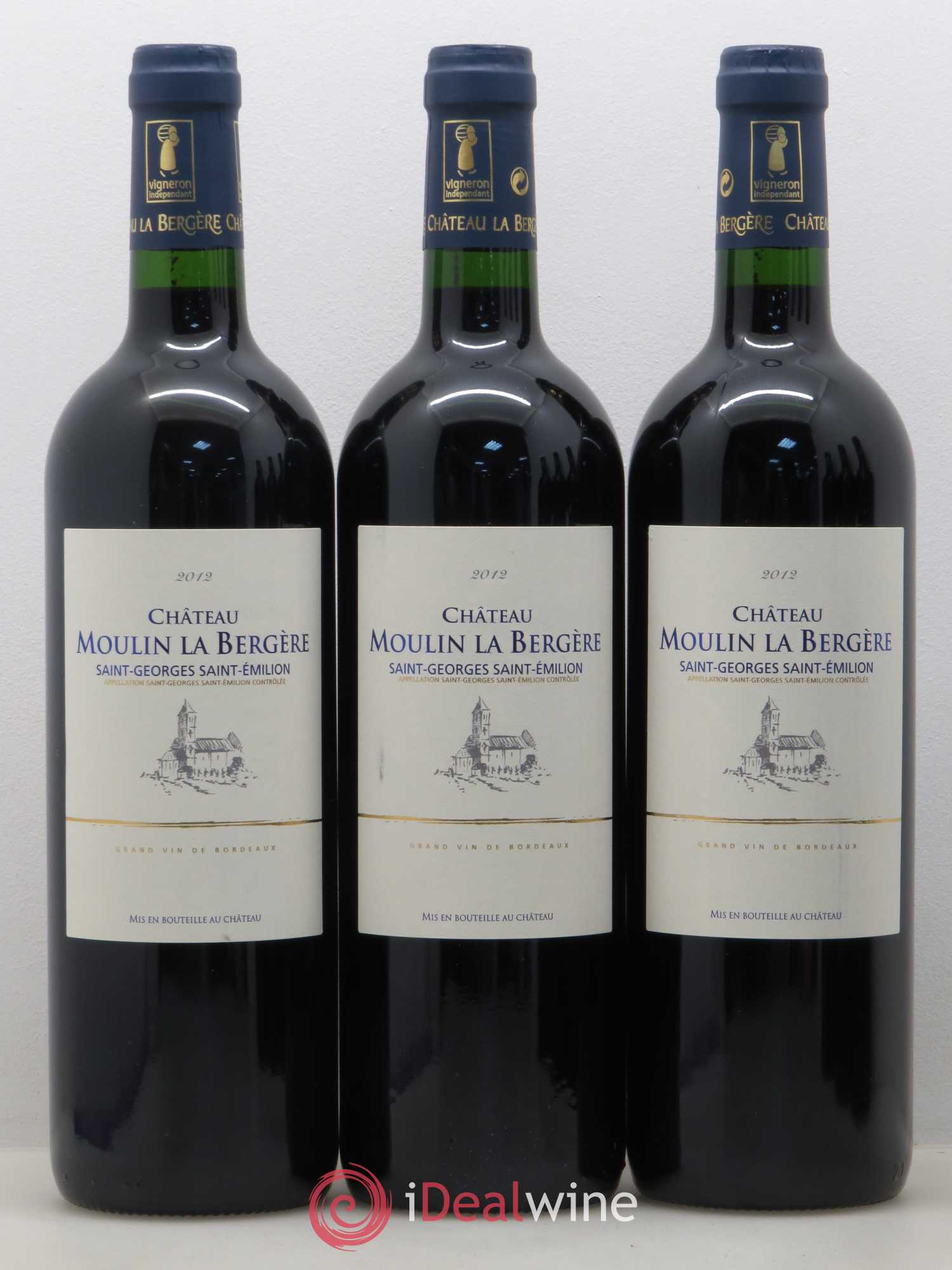 Bordeaux St Georges St Emilion Château Moulin La Bergere (sans prix de réserve) 2012 - Lot de 6 bouteilles - 1