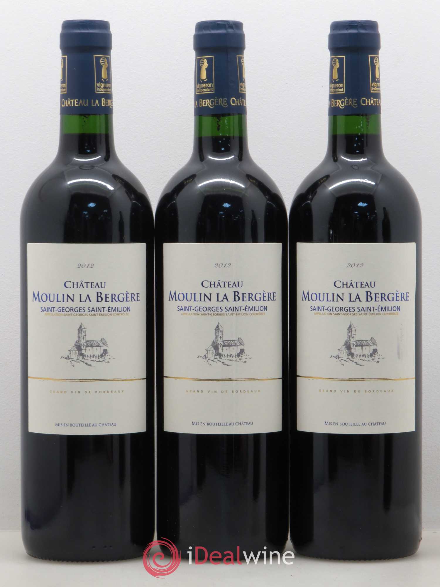 Bordeaux St Georges St Emilion Château Moulin La Bergere (sans prix de réserve) 2012 - Lot de 6 bouteilles - 2