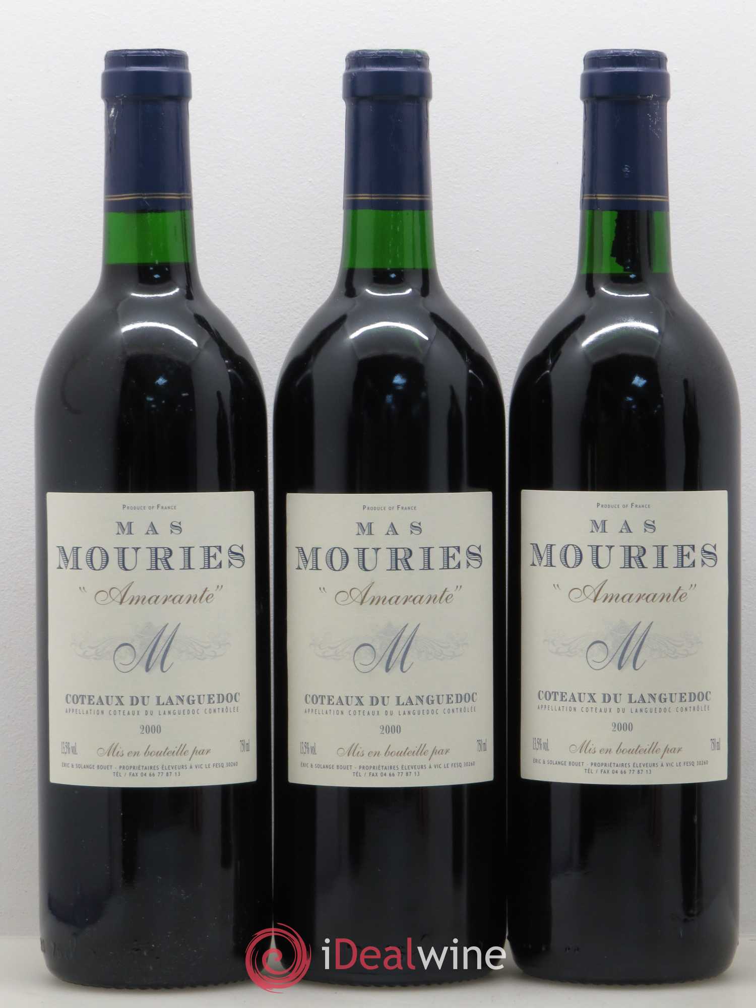 Languedoc Mas Mouriès Amarante (sans prix de réserve) 2000 - Posten von 6 Flaschen - 2
