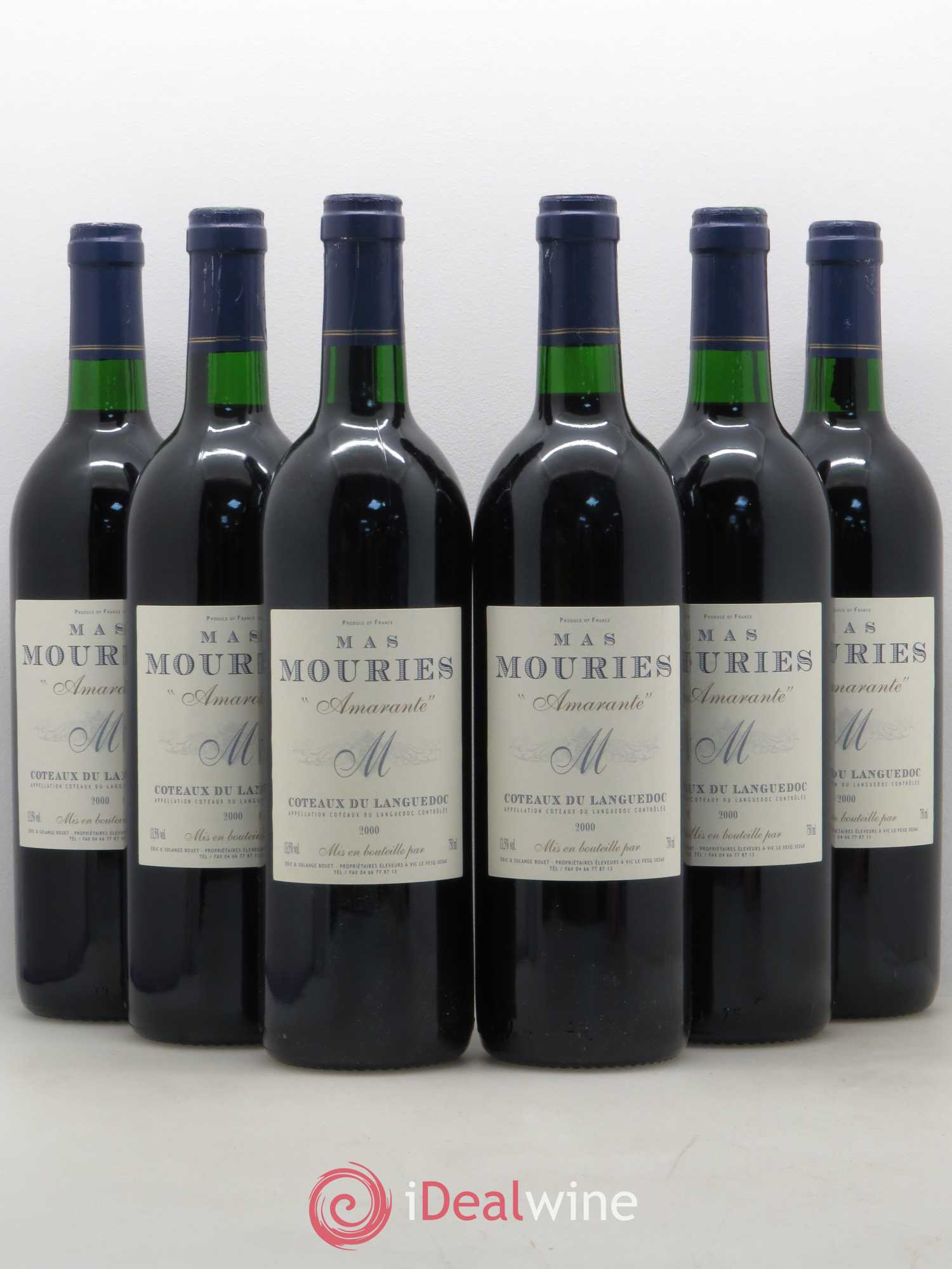Languedoc Mas Mouriès Amarante (sans prix de réserve) 2000 - Posten von 6 Flaschen - 0