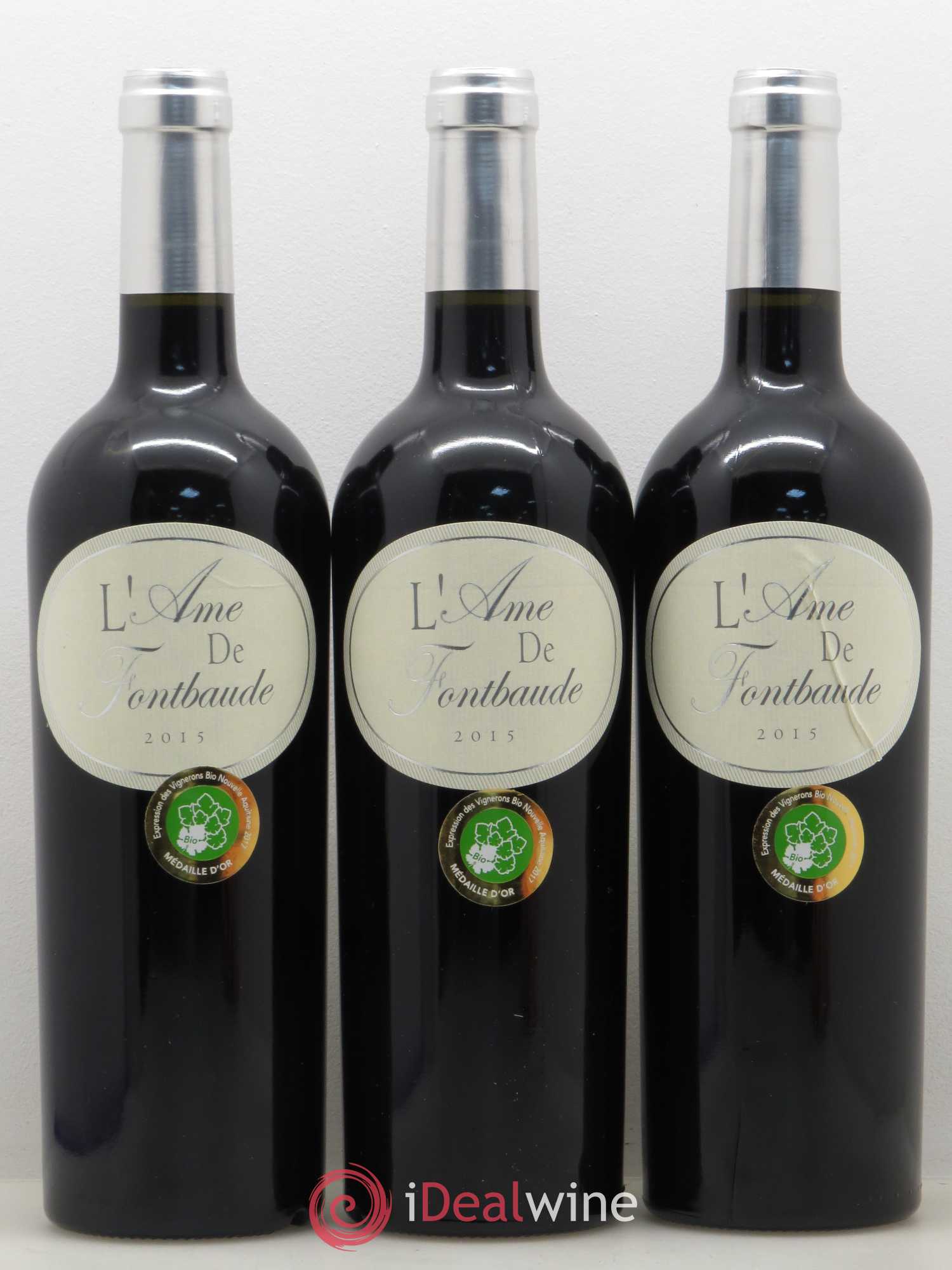 Castillon-Côtes-de-Bordeaux (Côtes-de-Castillon) Château Fontbaude Ame de Fontbaude (sans prix de réserve) 2015 - Posten von 3 Flaschen - 0