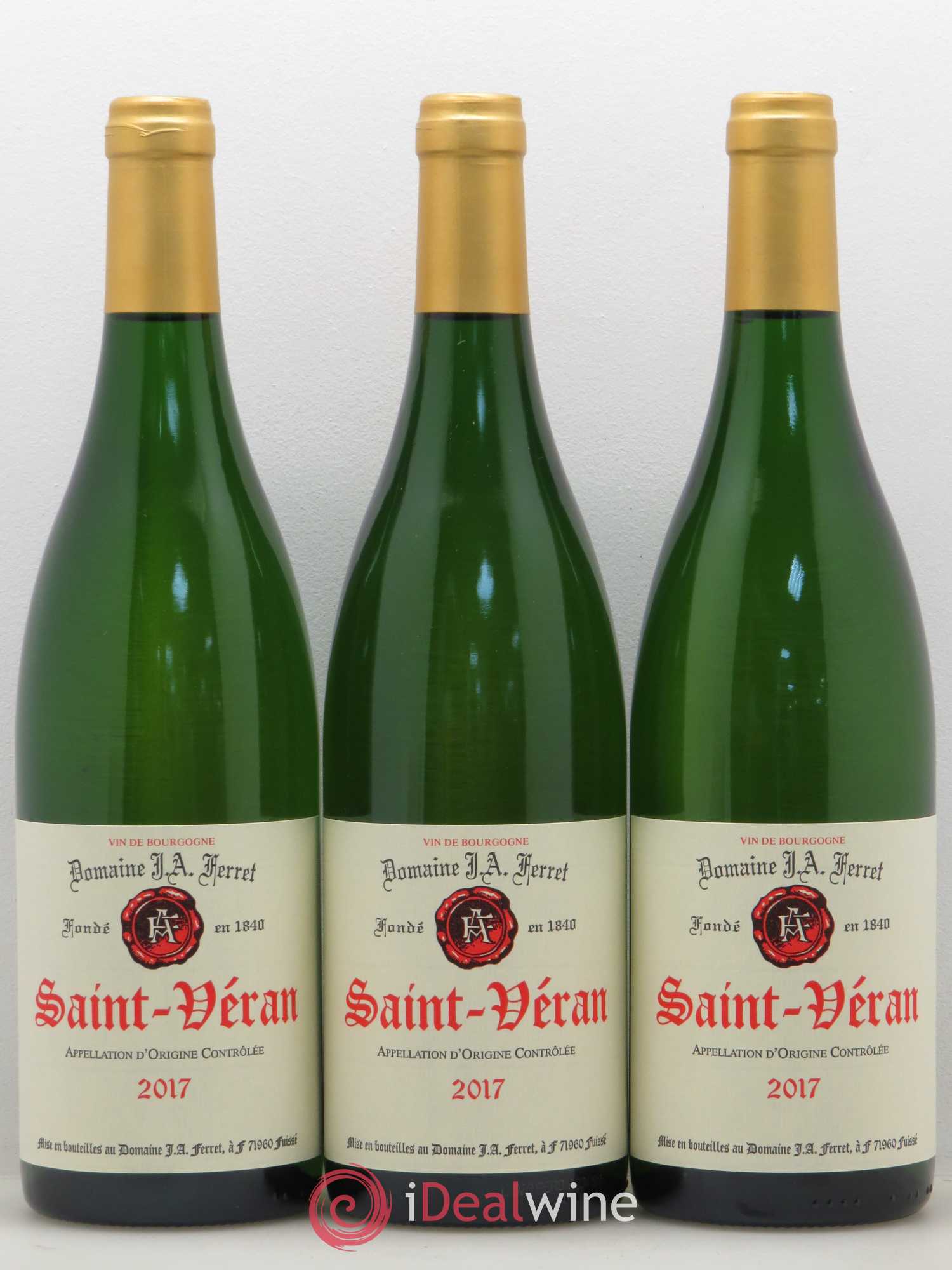 Saint-Véran J.A. Ferret (Domaine) (sans prix de réserve) 2017 - Lot de 3 bouteilles - 0