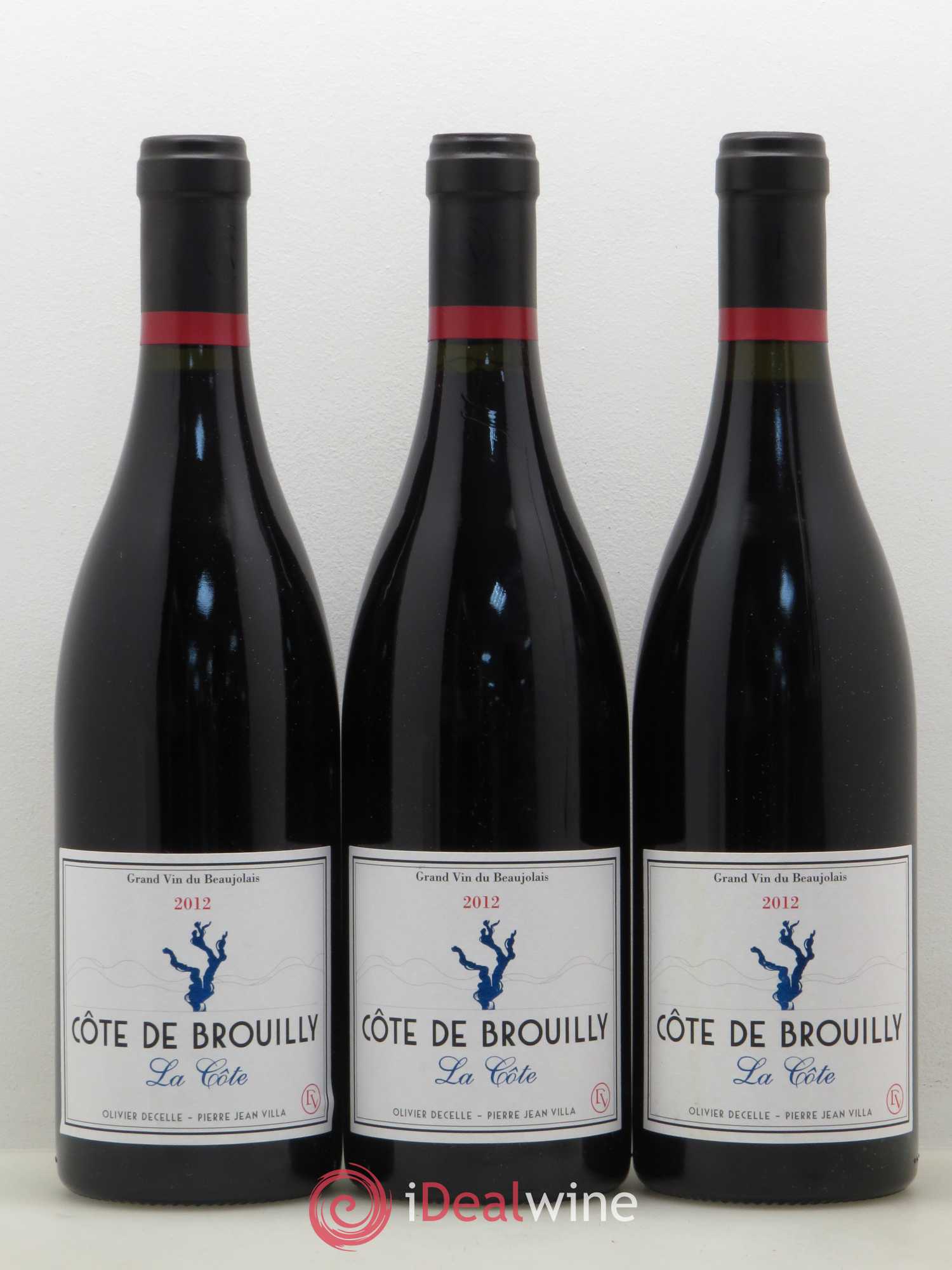 Côte de Brouilly Decelle-Villa La Côte (sans prix de réserve) 2012 - Posten von 3 Flaschen - 0