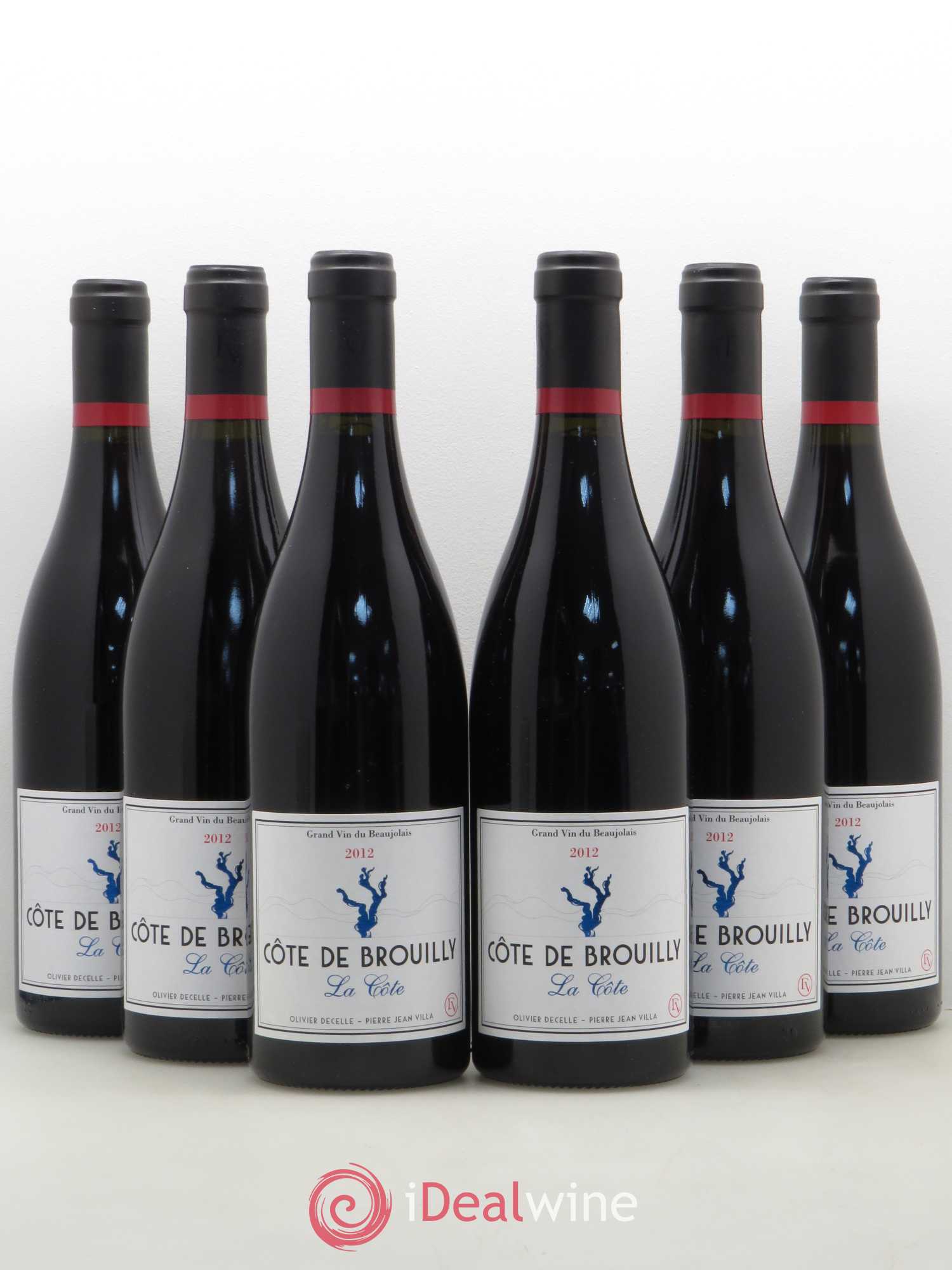 Côte de Brouilly Decelle-Villa La Côte (sans prix de réserve) 2012 - Posten von 6 Flaschen - 0