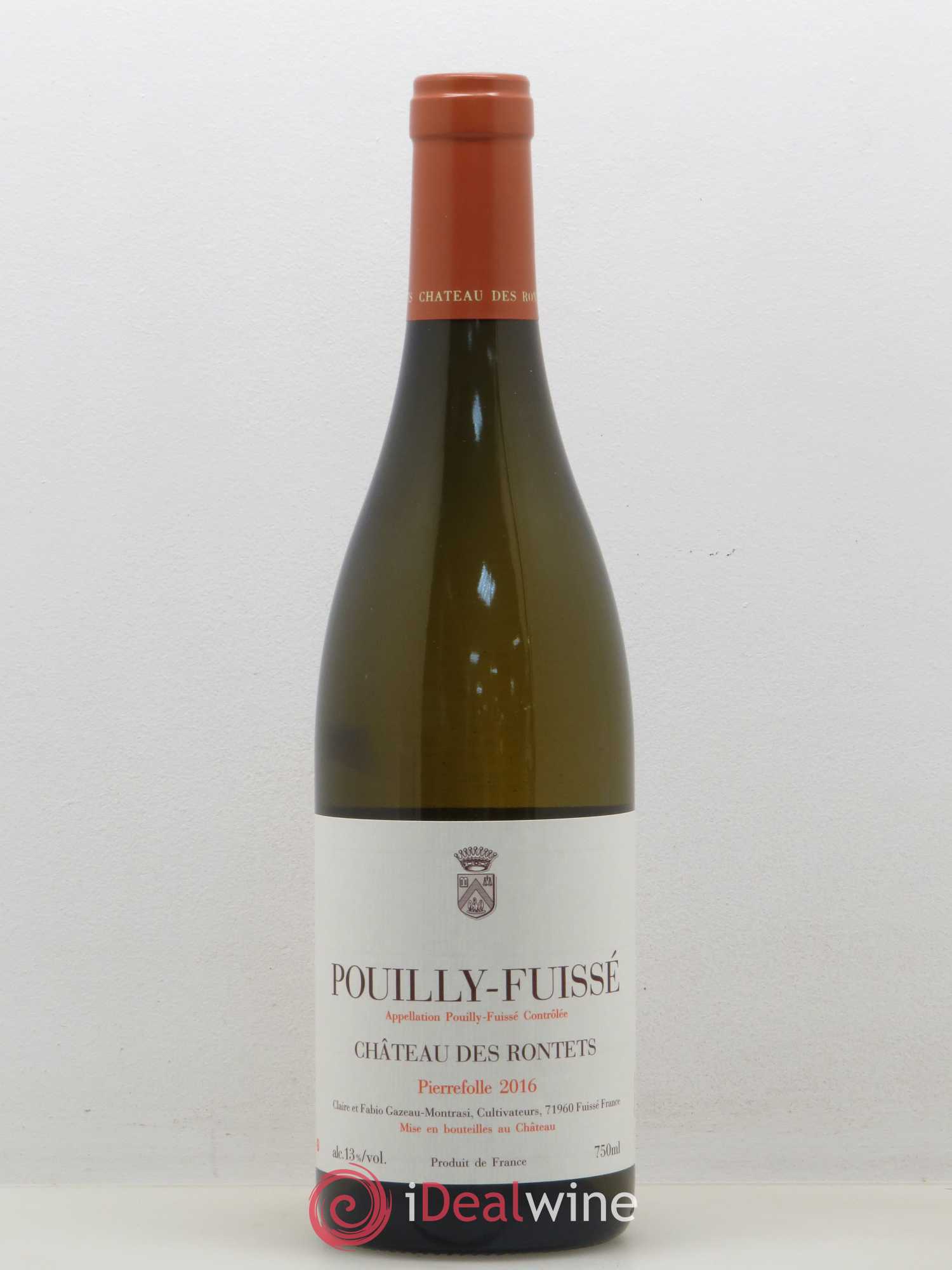 Pouilly-Fuissé Pierrefolle Château des Rontets 2016 - Lot de 1 bouteille - 0