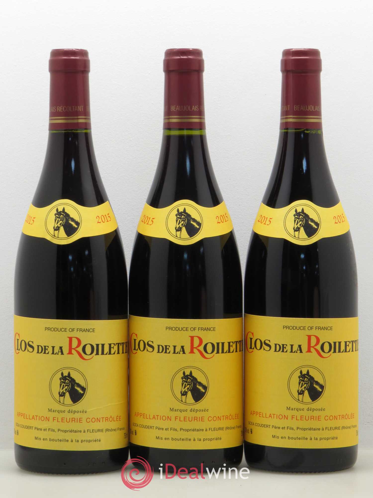 Fleurie Clos de la Roilette (sans prix de réserve) 2015 - Posten von 3 Flaschen - 0