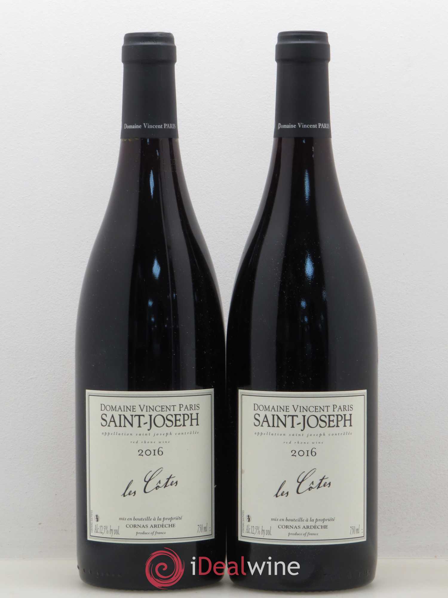 Saint-Joseph Les Côtes Vincent Paris (sans prix de réserve) 2016 - Posten von 2 Flaschen - 0