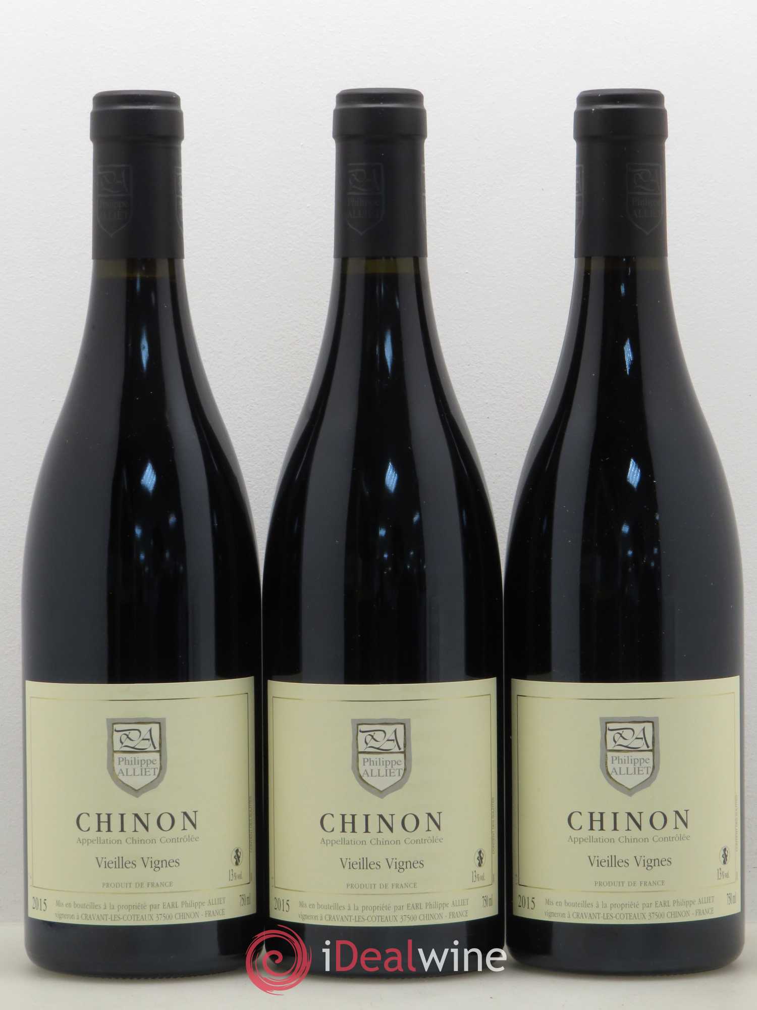 Chinon Vieilles Vignes Philippe Alliet (sans prix de réserve) 2015 - Lot de 3 bouteilles - 0