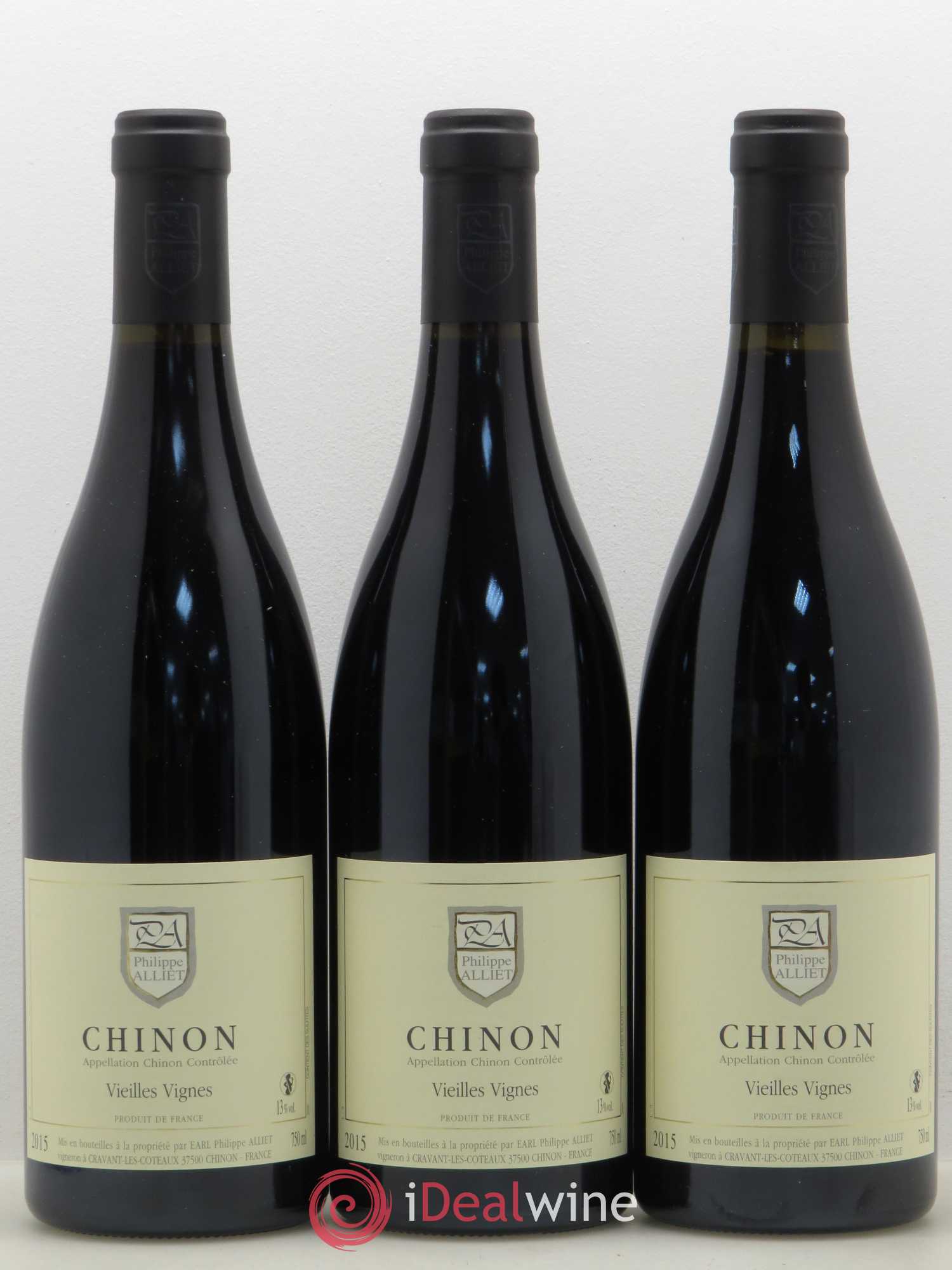 Chinon Vieilles Vignes Philippe Alliet 2015 - Lot de 3 bouteilles - 0