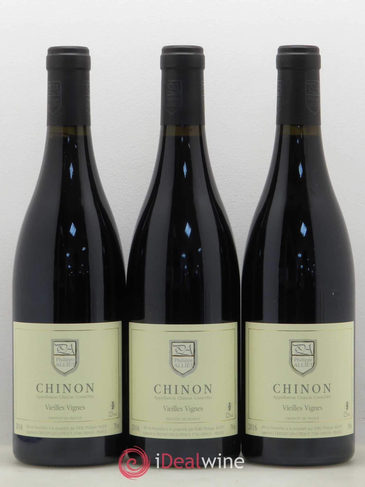 Chinon Vieilles Vignes Philippe Alliet (sans prix de réserve) 2016 - Lot de 3 bouteilles - 0