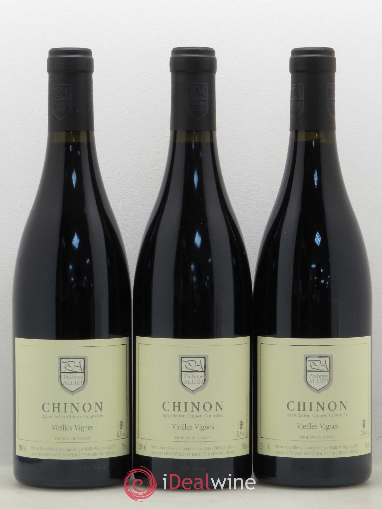 Chinon Vieilles Vignes Philippe Alliet (sans prix de réserve) 2016 - Lot de 3 bouteilles - 0