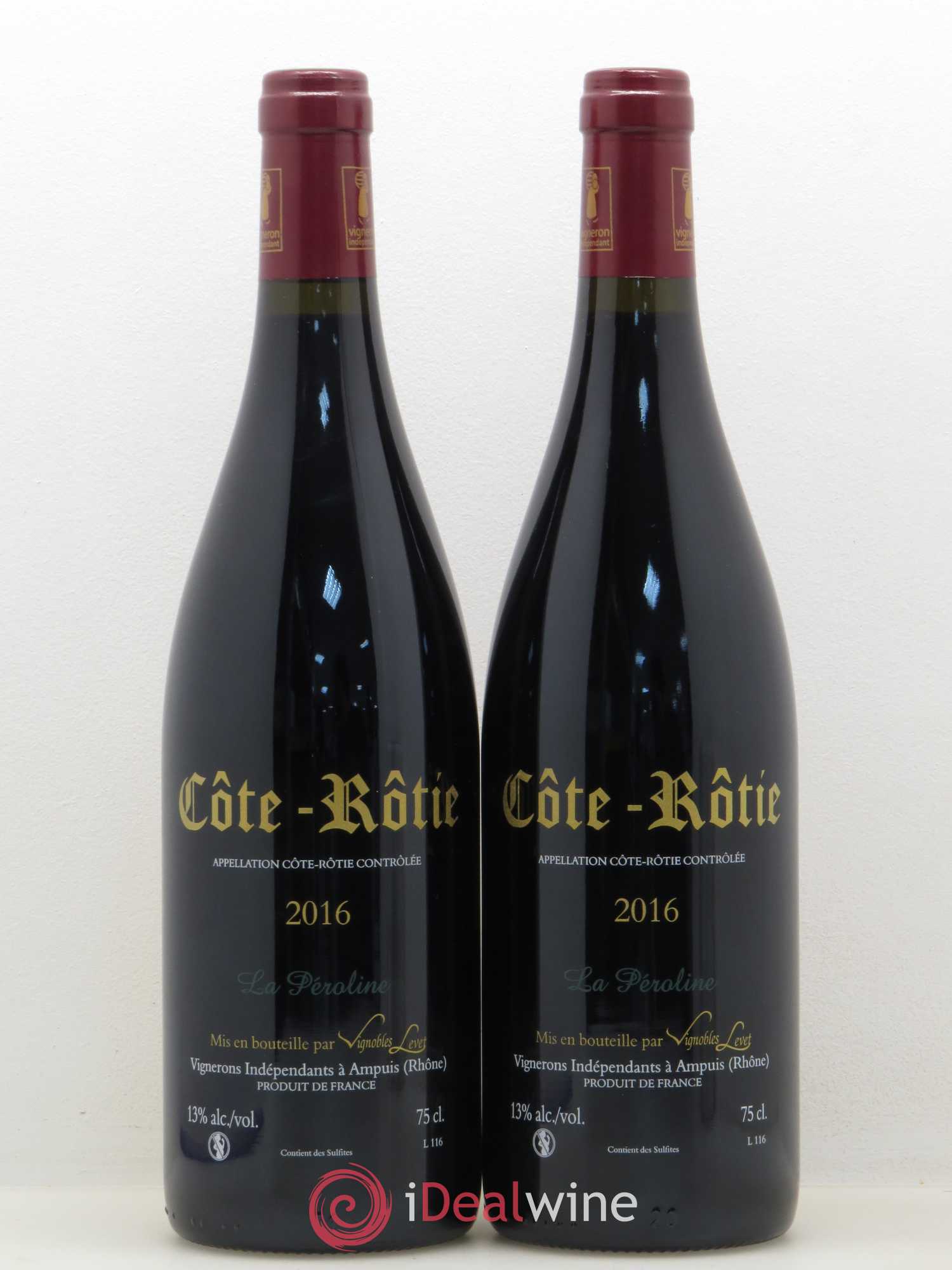 Côte-Rôtie La Péroline Vignobles Levet 2016 - Lot de 2 bouteilles - 1