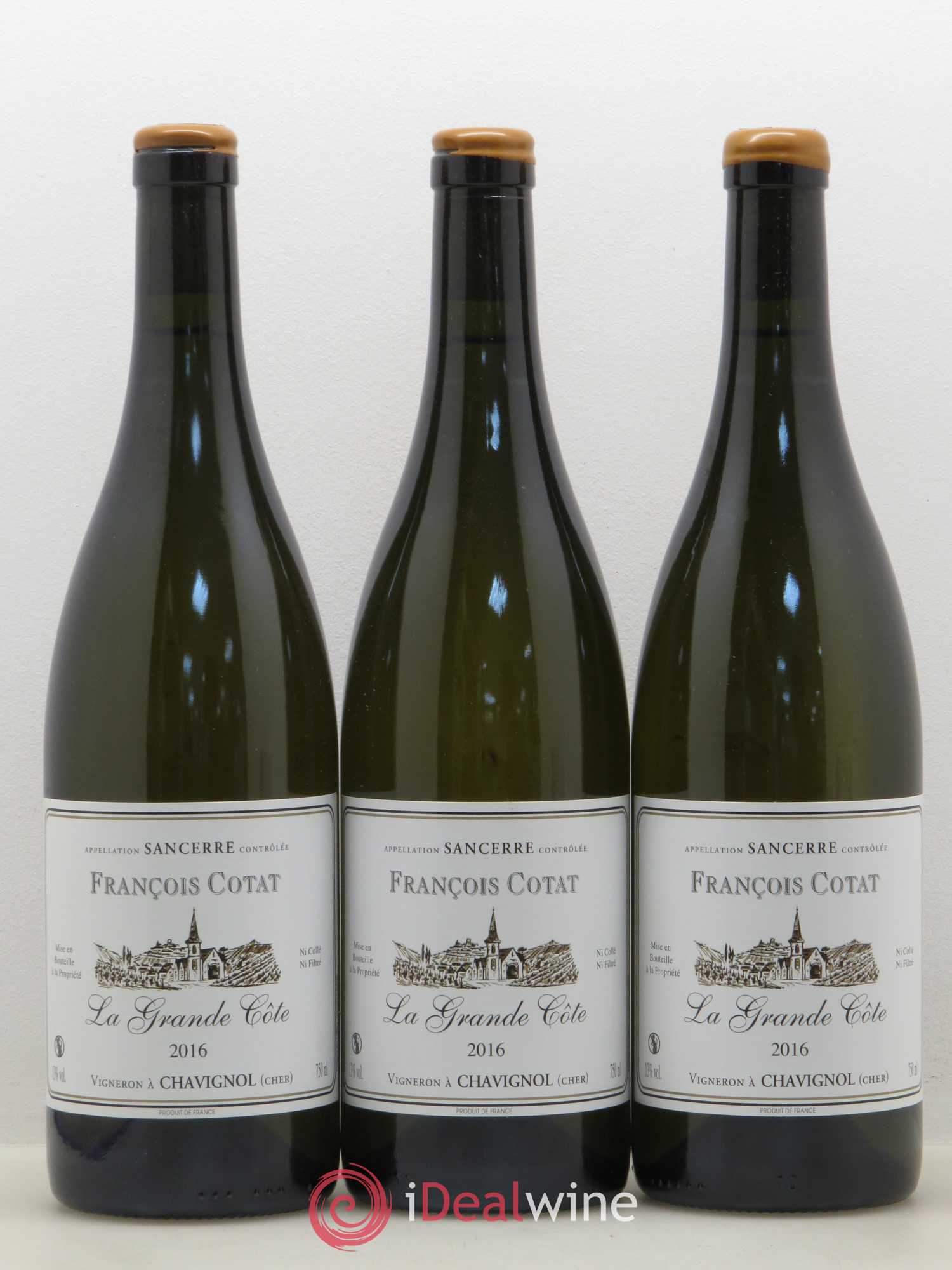 Sancerre La Grande Côte François Cotat 2016 - Posten von 3 Flaschen - 0