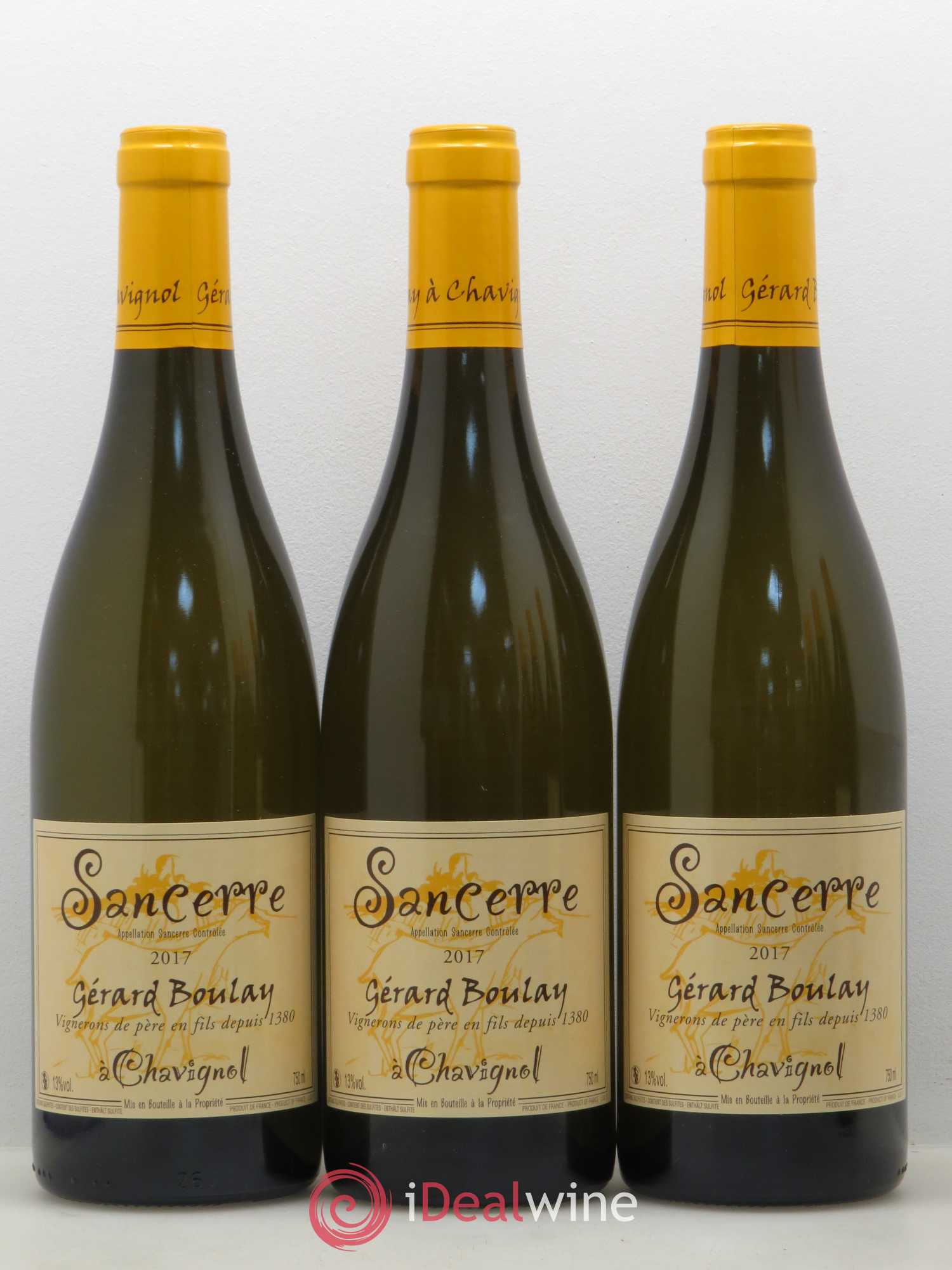 Sancerre Gérard Boulay Tradition (sans prix de réserve) 2017 - Posten von 6 Flaschen - 1