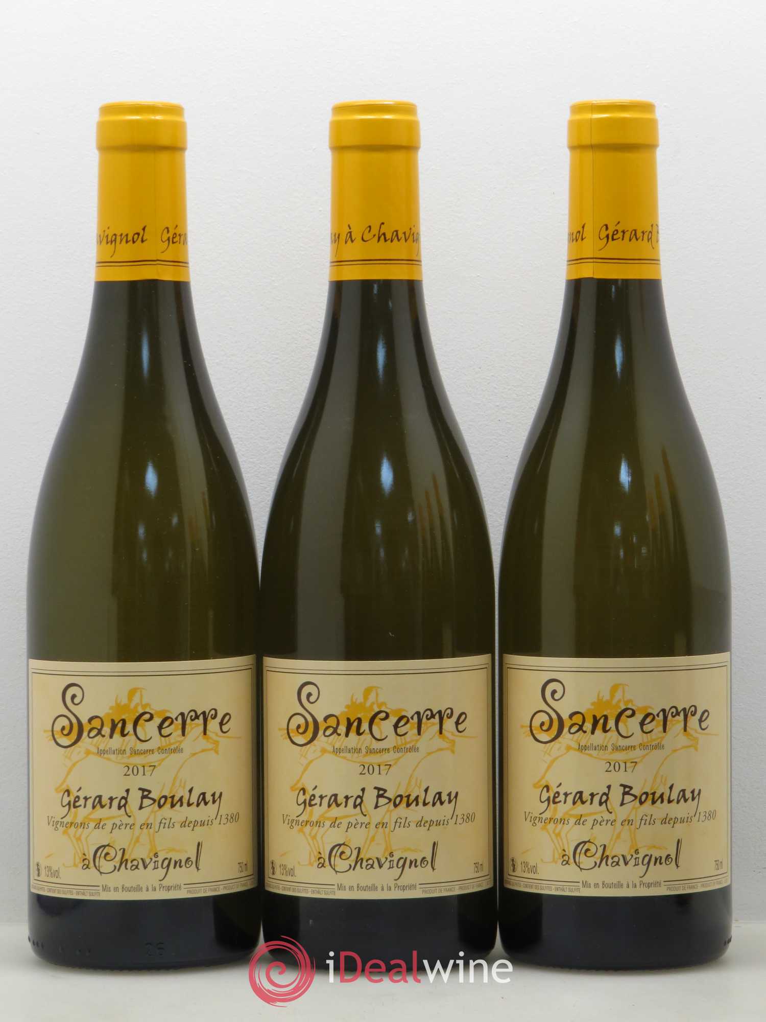 Sancerre Gérard Boulay Tradition (sans prix de réserve) 2017 - Posten von 6 Flaschen - 2