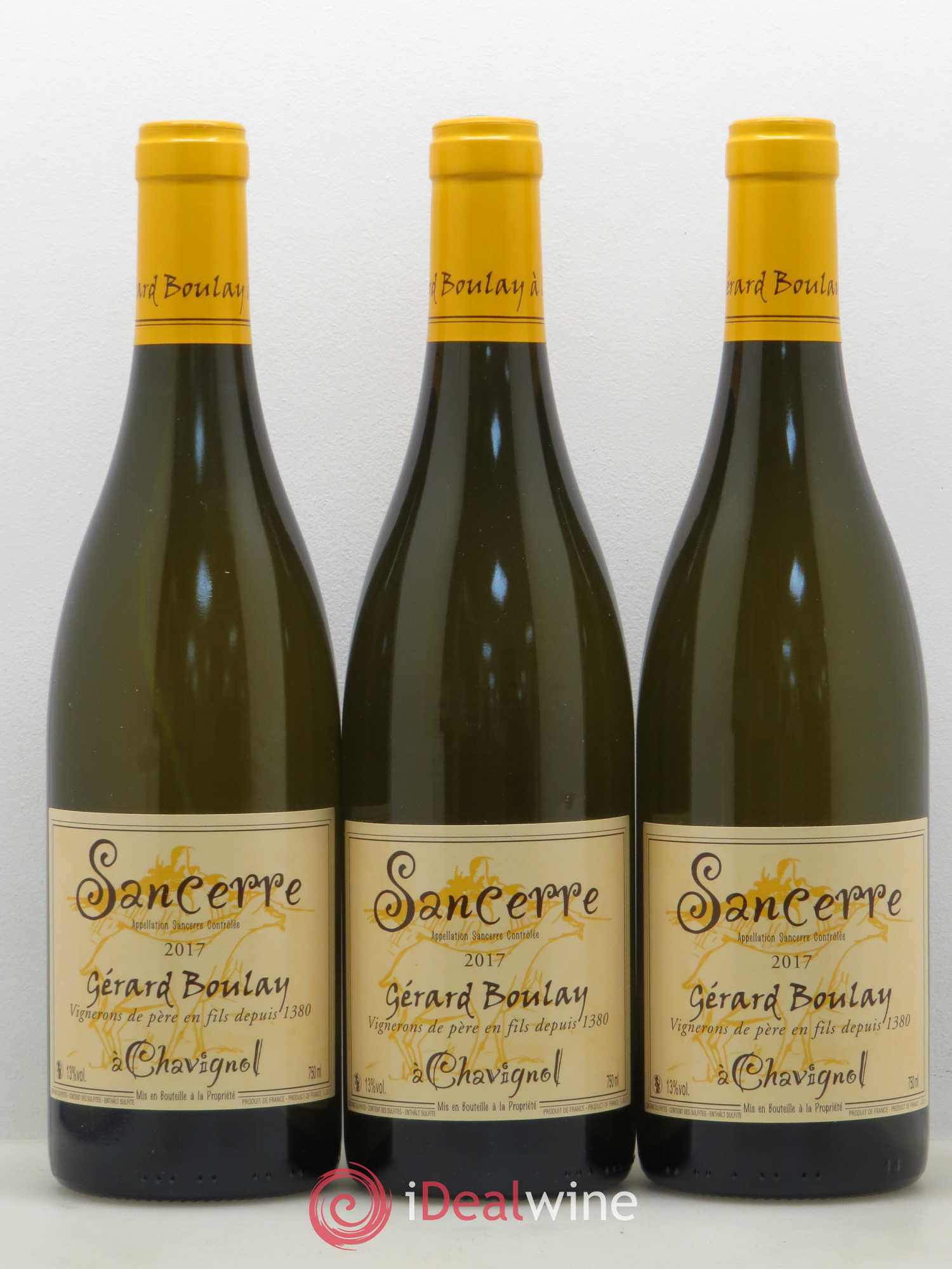 Sancerre Gérard Boulay Tradition 2017 - Lot de 3 bouteilles - 0
