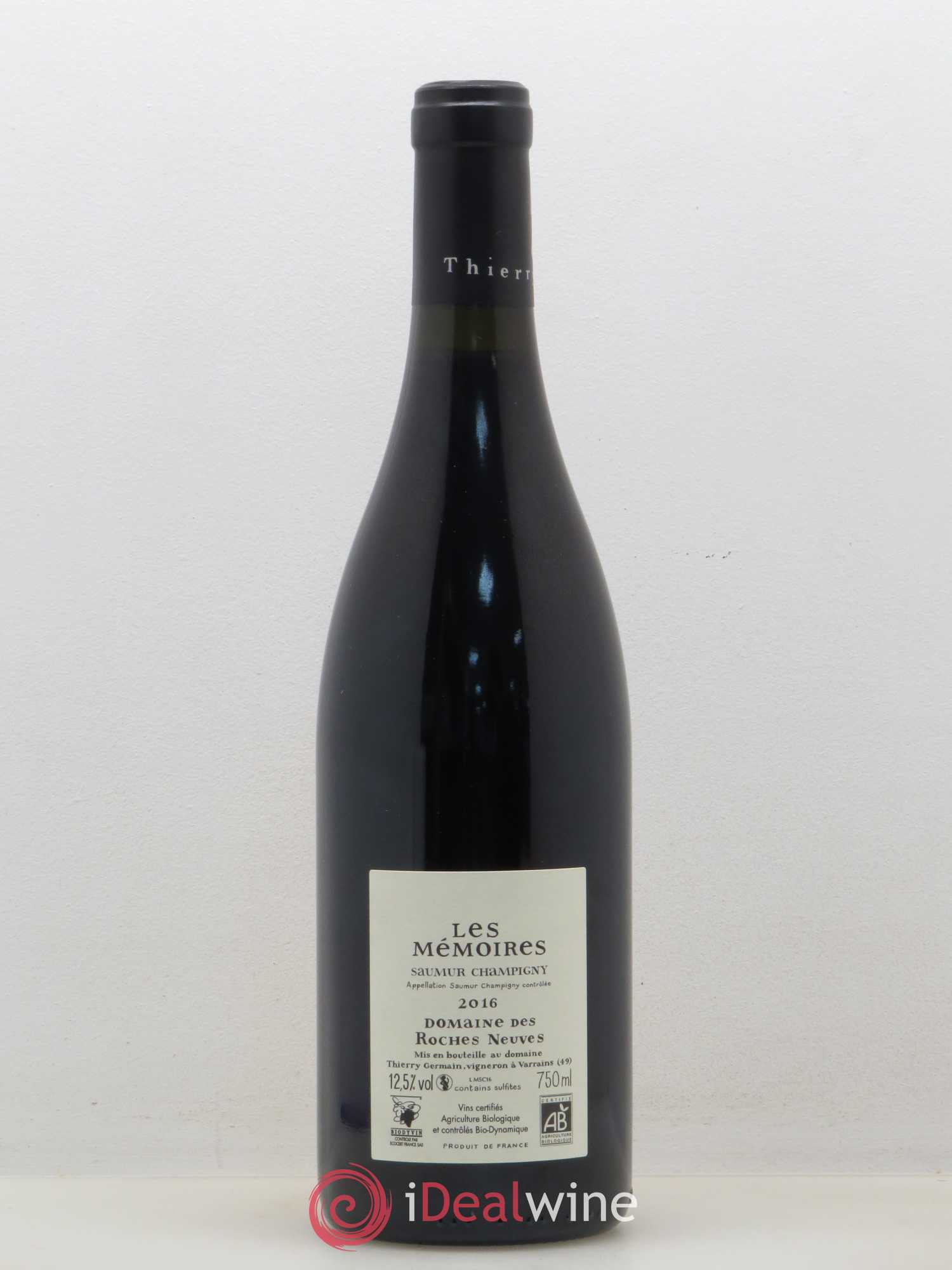 Saumur-Champigny Les Mémoires Domaine des Roches Neuves - Thierry Germain (sans prix de réserve) 2016 - Lot de 1 bouteille - 1