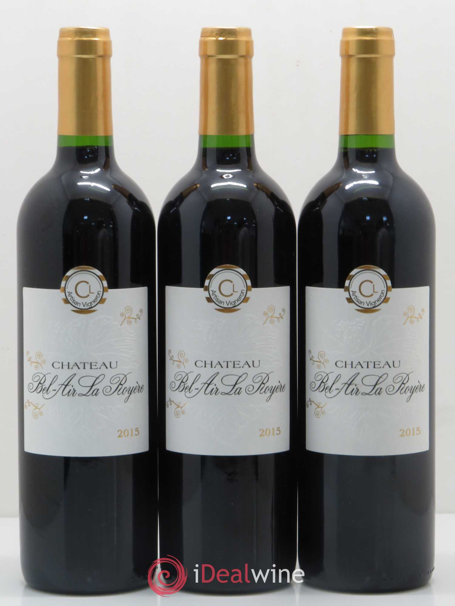 Château Bel Air La Royere (sans prix de réserve) 2015 - Lot de 3 bouteilles - 0