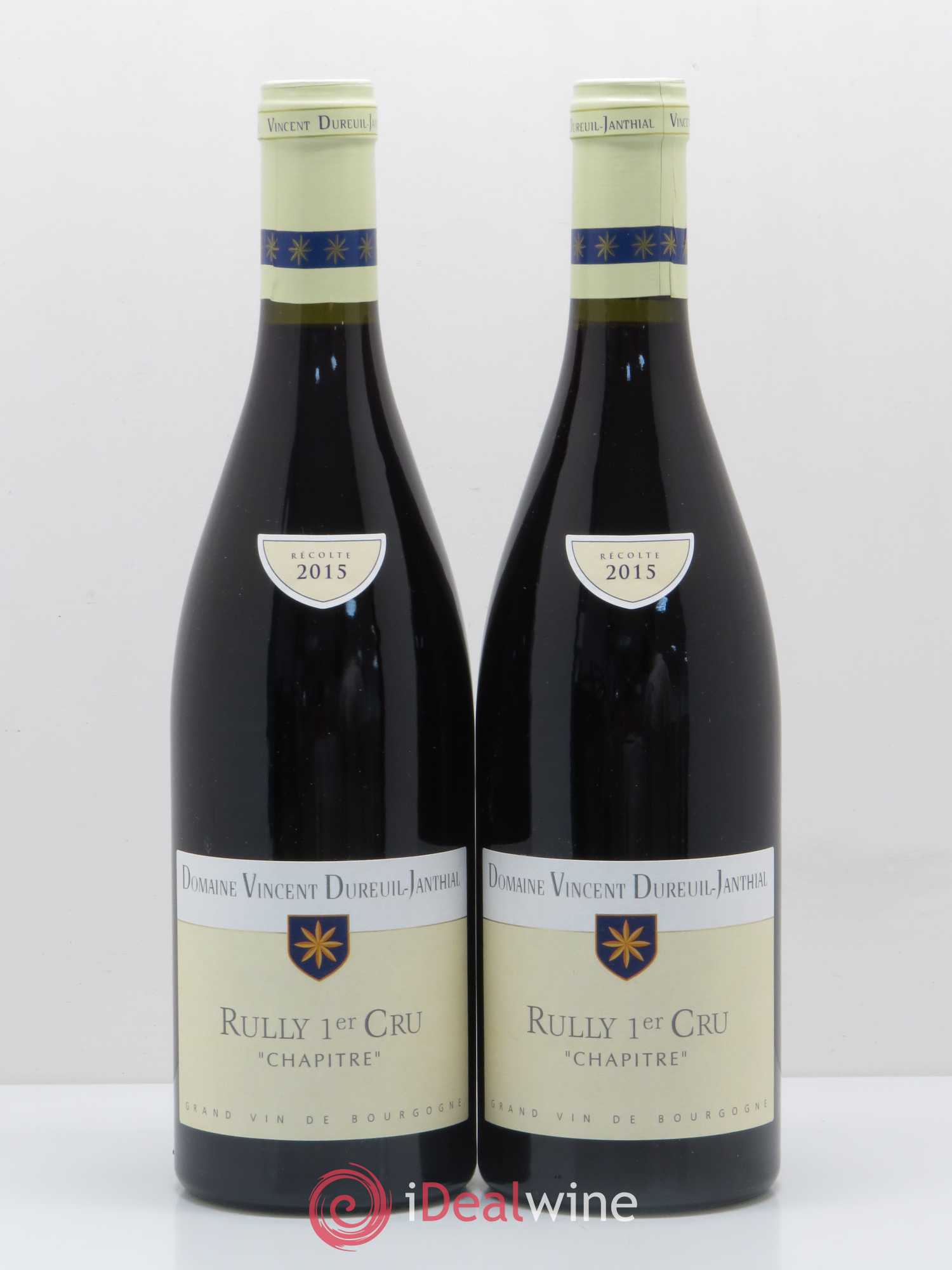Rully 1er Cru Chapitre Domaine Dureuil Janthial 2015 - Lotto di 2 bottiglie - 0