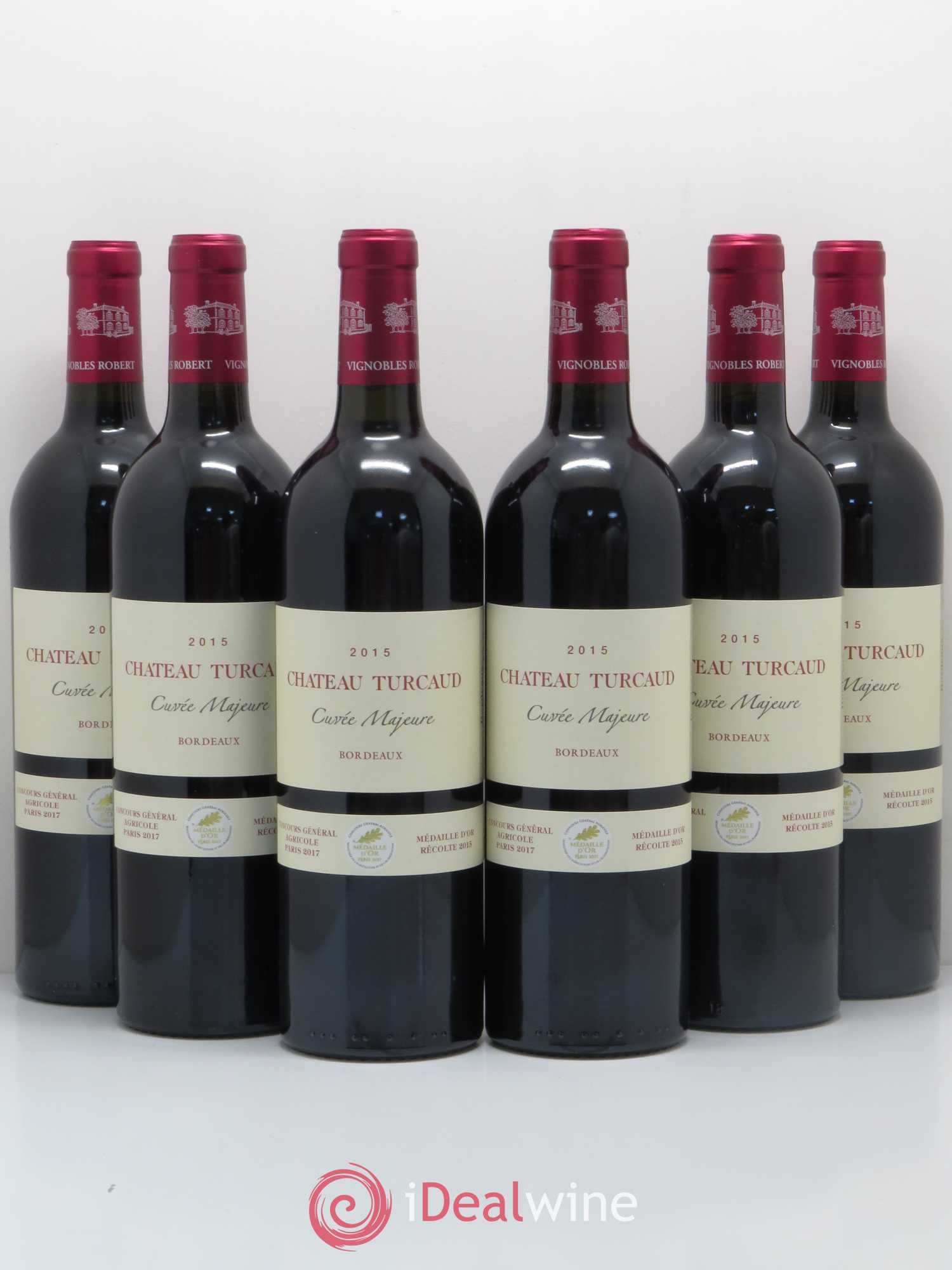 Bordeaux Supérieur Château Turcaud cuvée Majeure (sans prix de réserve) 2015 - Posten von 6 Flaschen - 0