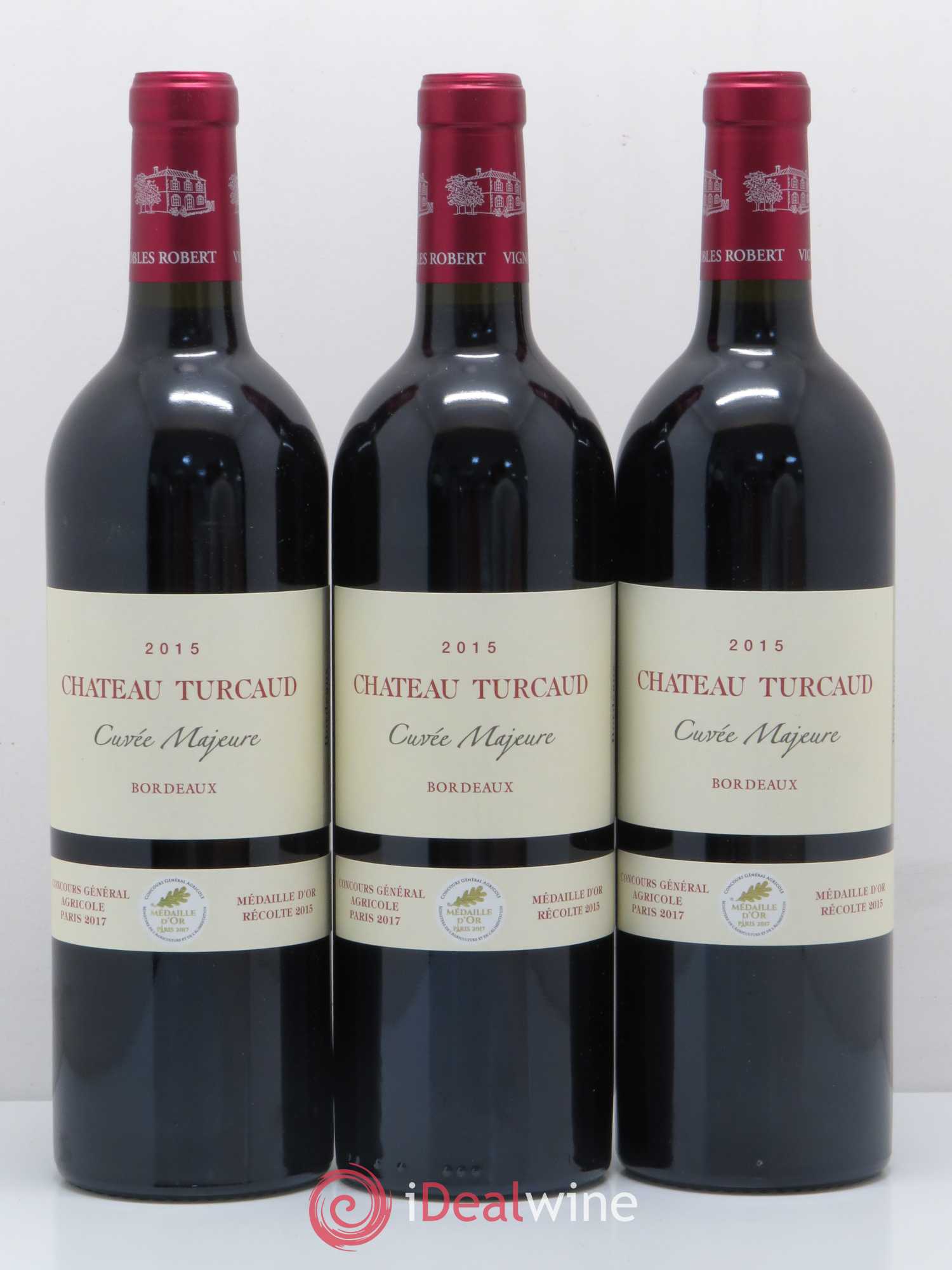 Bordeaux Supérieur Château Turcaud cuvée Majeure (sans prix de réserve) 2015 - Lot de 6 bouteilles - 1