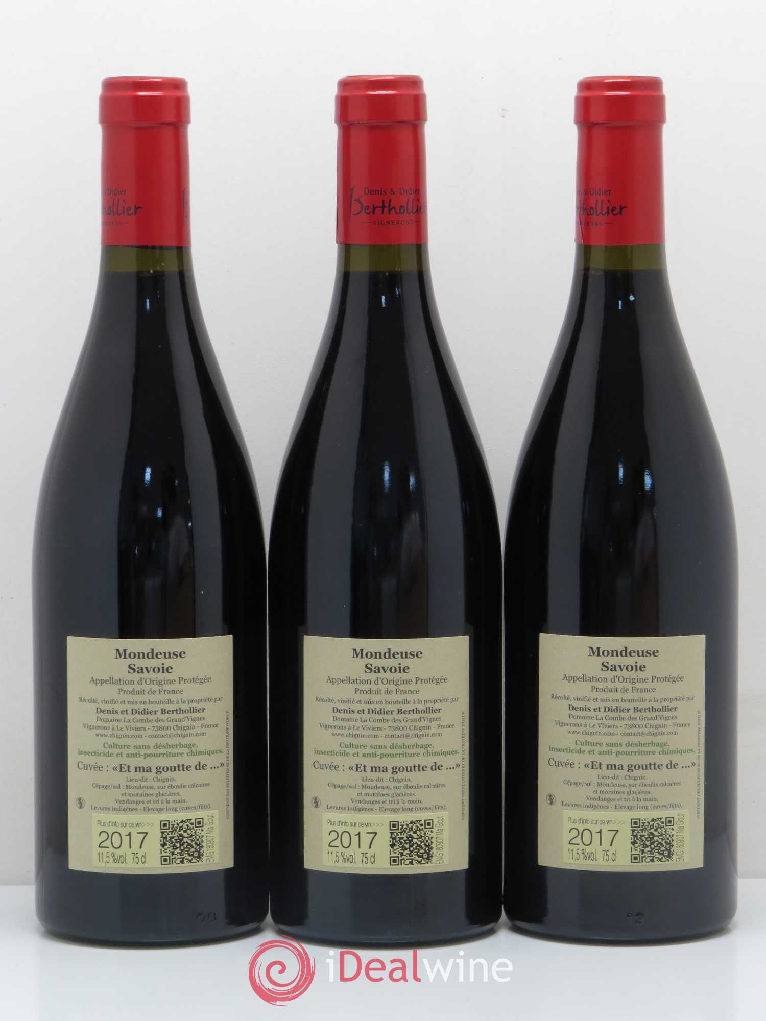 Vin de Savoie Mondeuse Et ma goutte de .. Denis & Didier Berthollier (sans prix de réserve) 2017 - Posten von 6 Flaschen - 4