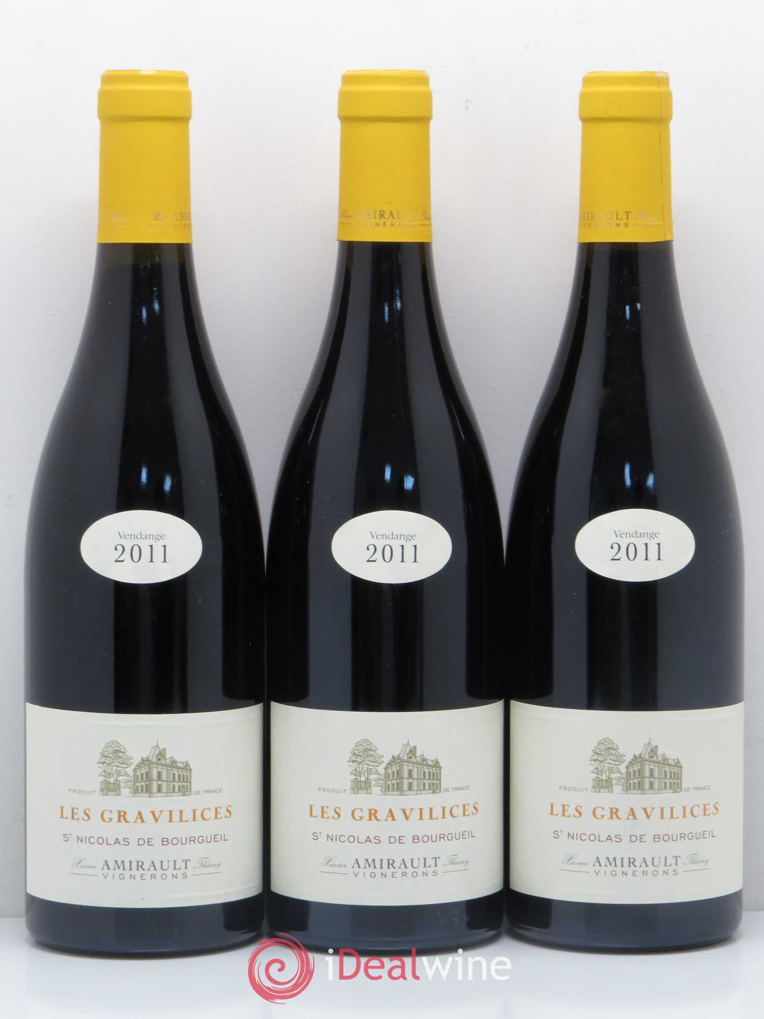 Saint-Nicolas de Bourgueil Les Gravilices Agnès et Xavier Amirault 2011 - Lot de 6 bouteilles - 1