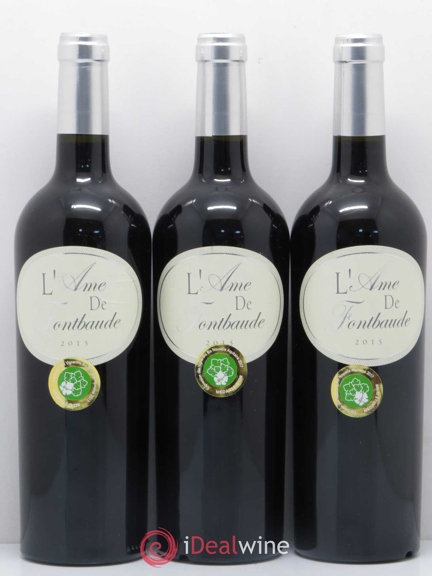 Castillon-Côtes-de-Bordeaux (Côtes-de-Castillon) Château Fontbaude Ame de Fontbaude (sans prix de réserve) 2015 - Posten von 3 Flaschen - 0