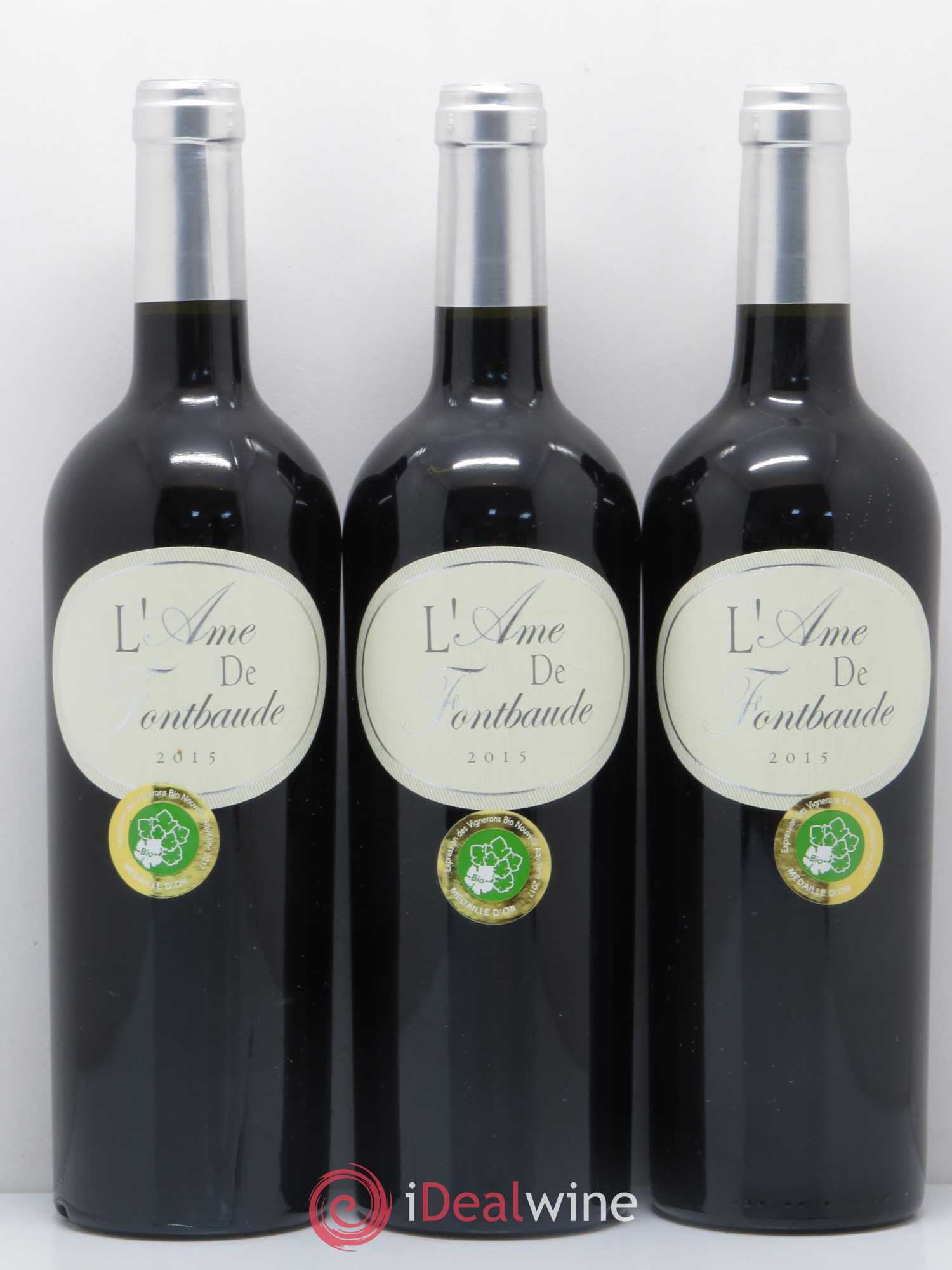 Castillon-Côtes-de-Bordeaux (Côtes-de-Castillon) Château Fontbaude Ame de Fontbaude (sans prix de réserve) 2015 - Posten von 3 Flaschen - 0