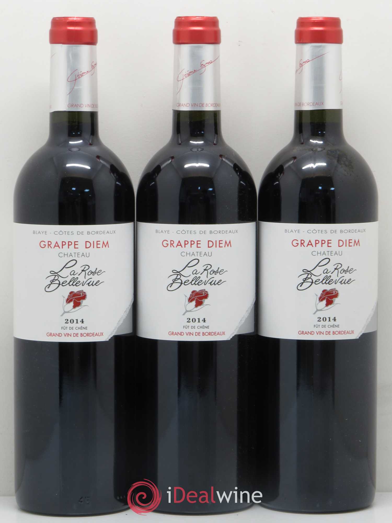 Premières-Côtes-de-Blaye (Blaye-Côtes-de-Bordeaux) Château La Rose Bellevue Grappe Diem 2014 - Lotto di 6 bottiglie - 1