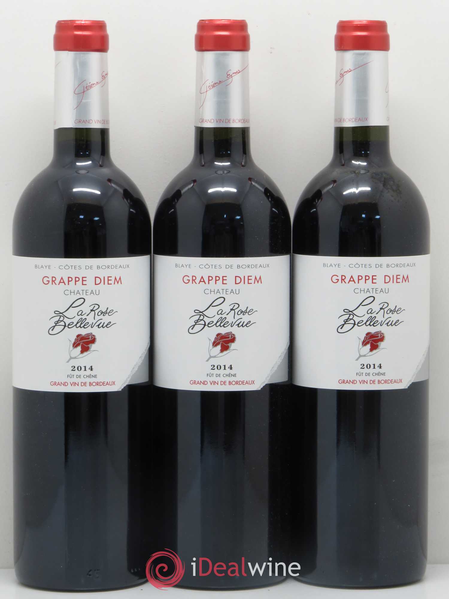 Premières-Côtes-de-Blaye (Blaye-Côtes-de-Bordeaux) Château La Rose Bellevue Grappe Diem 2014 - Lotto di 6 bottiglie - 2