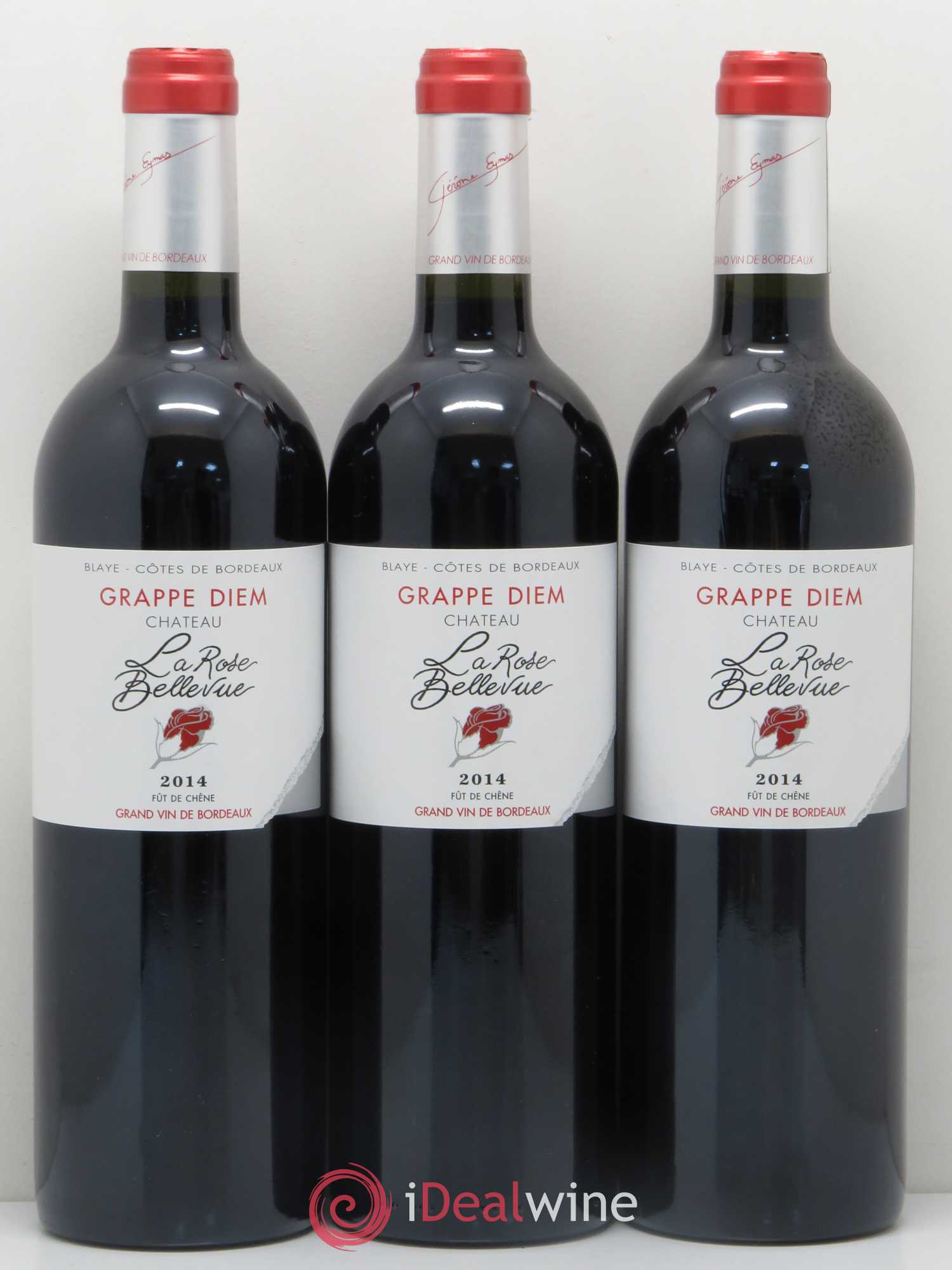 Premières-Côtes-de-Blaye (Blaye-Côtes-de-Bordeaux) Château La Rose Bellevue Grappe Diem 2014 - Lotto di 6 bottiglie - 2