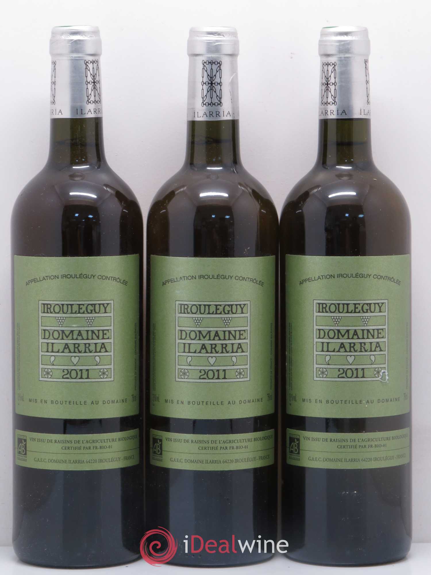 Sud-Ouest Irouleguy Domaine Ilarria (sans prix de réserve) 2011 - Posten von 3 Flaschen - 0